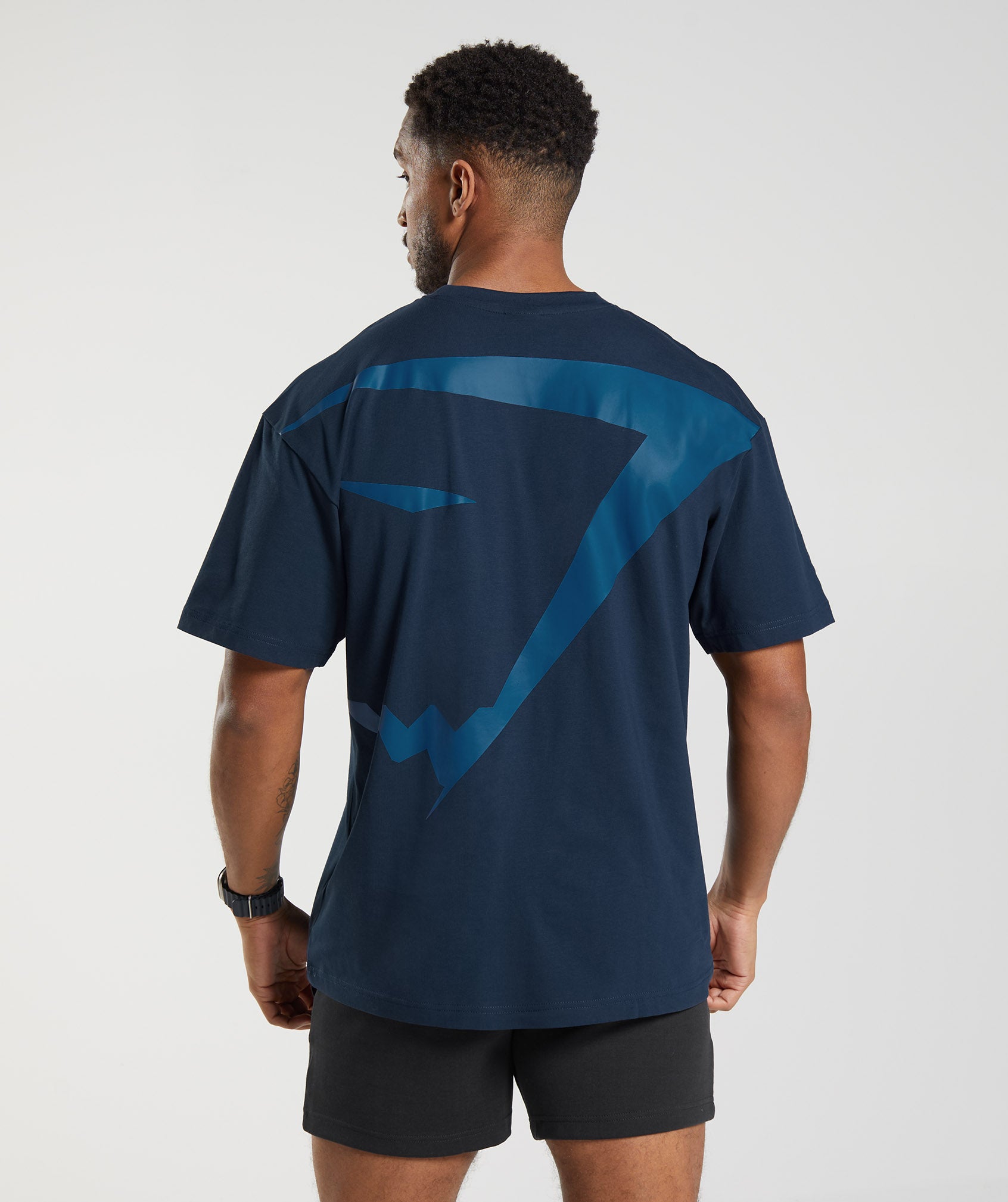 Gymshark Oversized Sharkhead T-Shirt - Navy