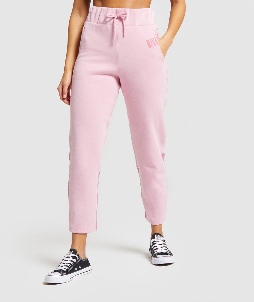 womens pink joggers