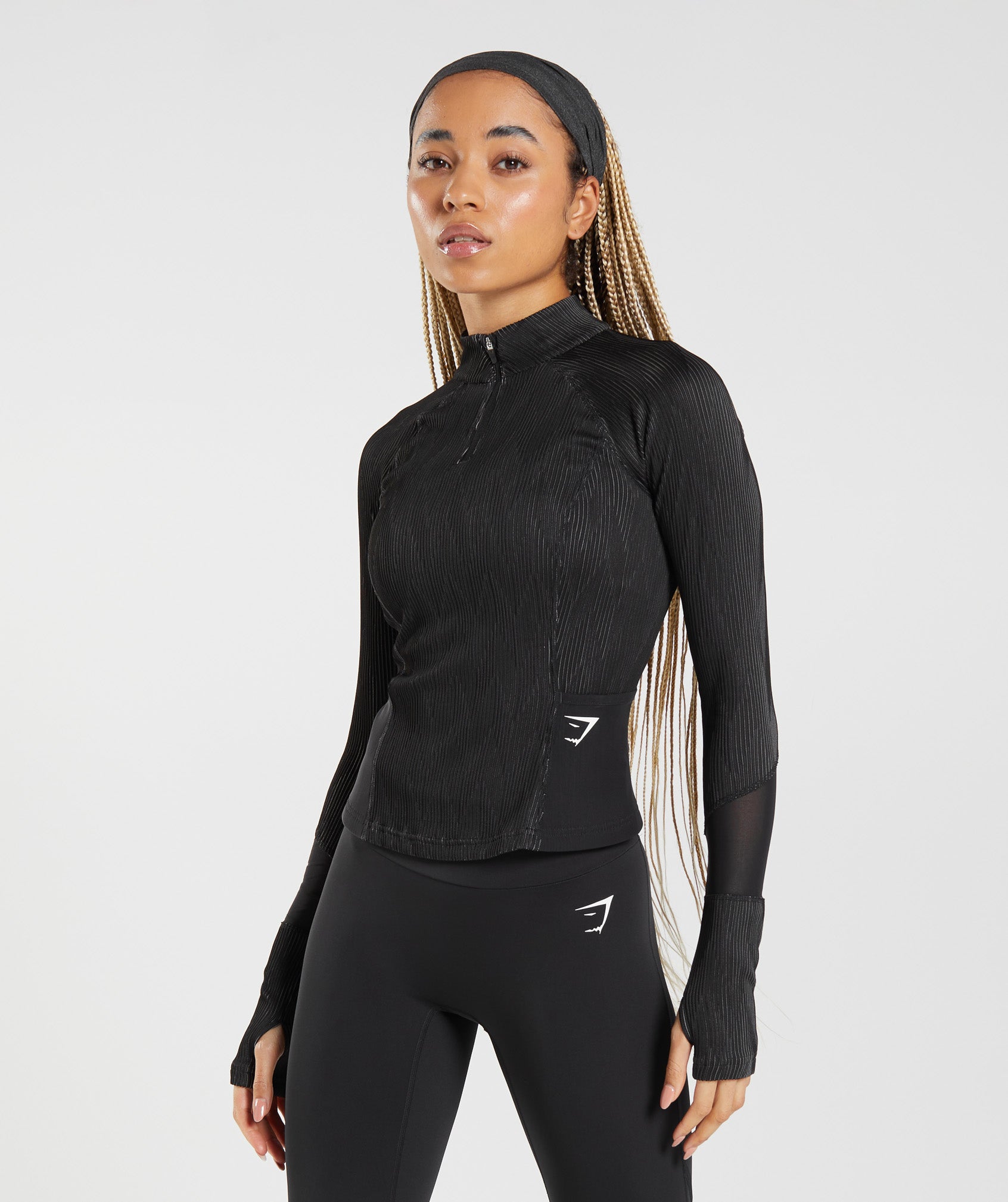 Gymshark Women S Pulse 1/4 Zip Top Black Long Sleeve Athletic Workout – B  Squared Liquidation