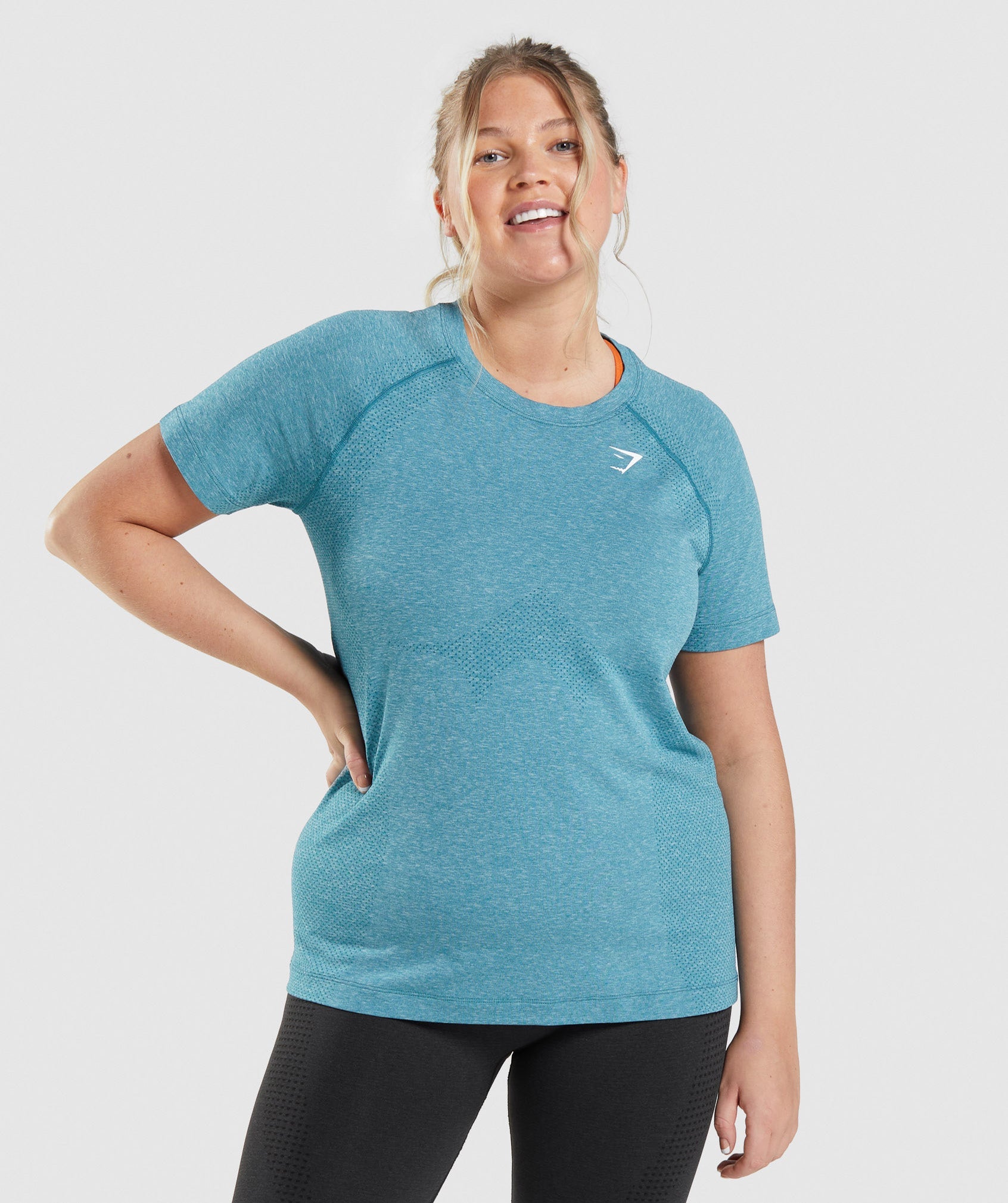 Gymshark Vital Seamless 2.0 T-Shirt - Tahoe Teal Marl