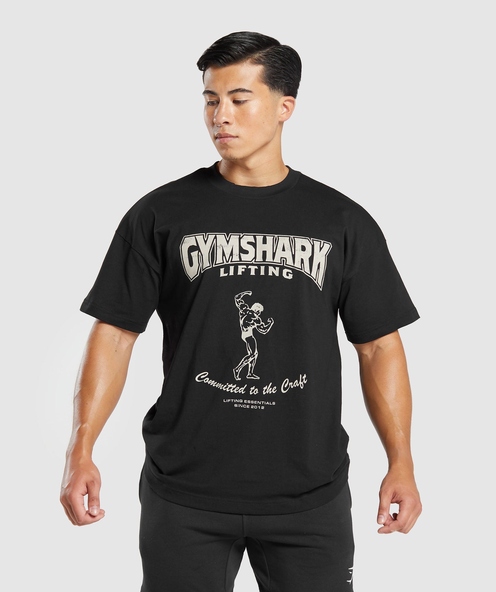 Gymshark Miami Graphic T-Shirt - Black/Dolly Pink