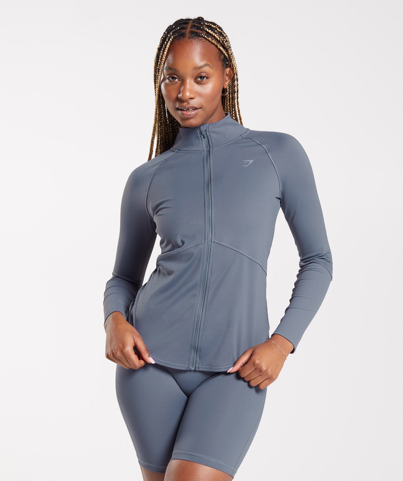 Gymshark Elevate Zip Up - Evening Blue