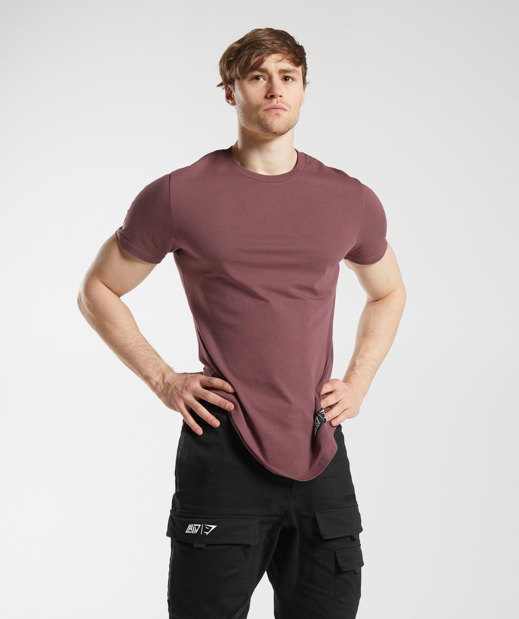 Gymshark GS x David Laid T-Shirt - Magenta Brown