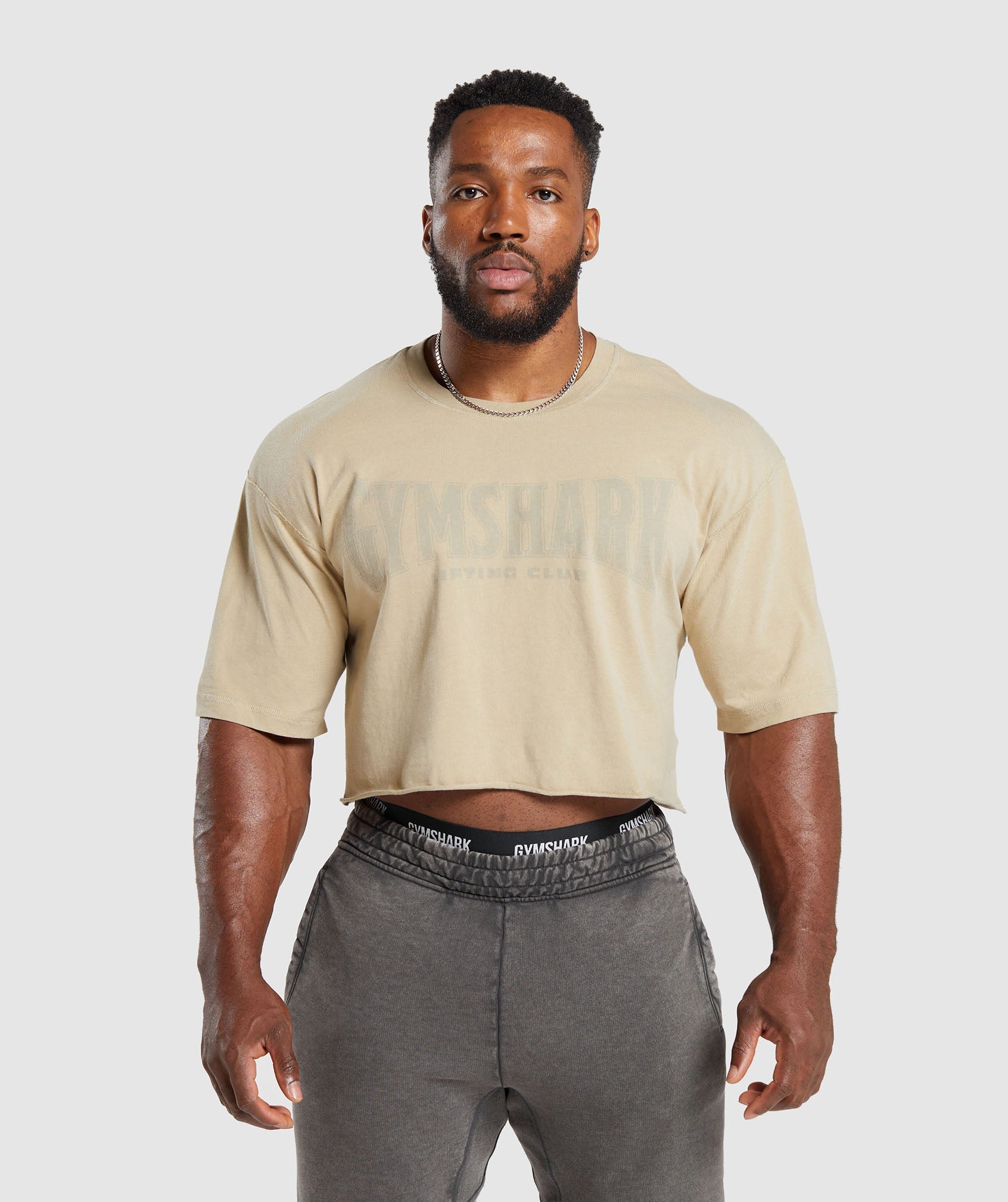 Gymshark Heritage Washed Crop T-Shirt - Desert Beige