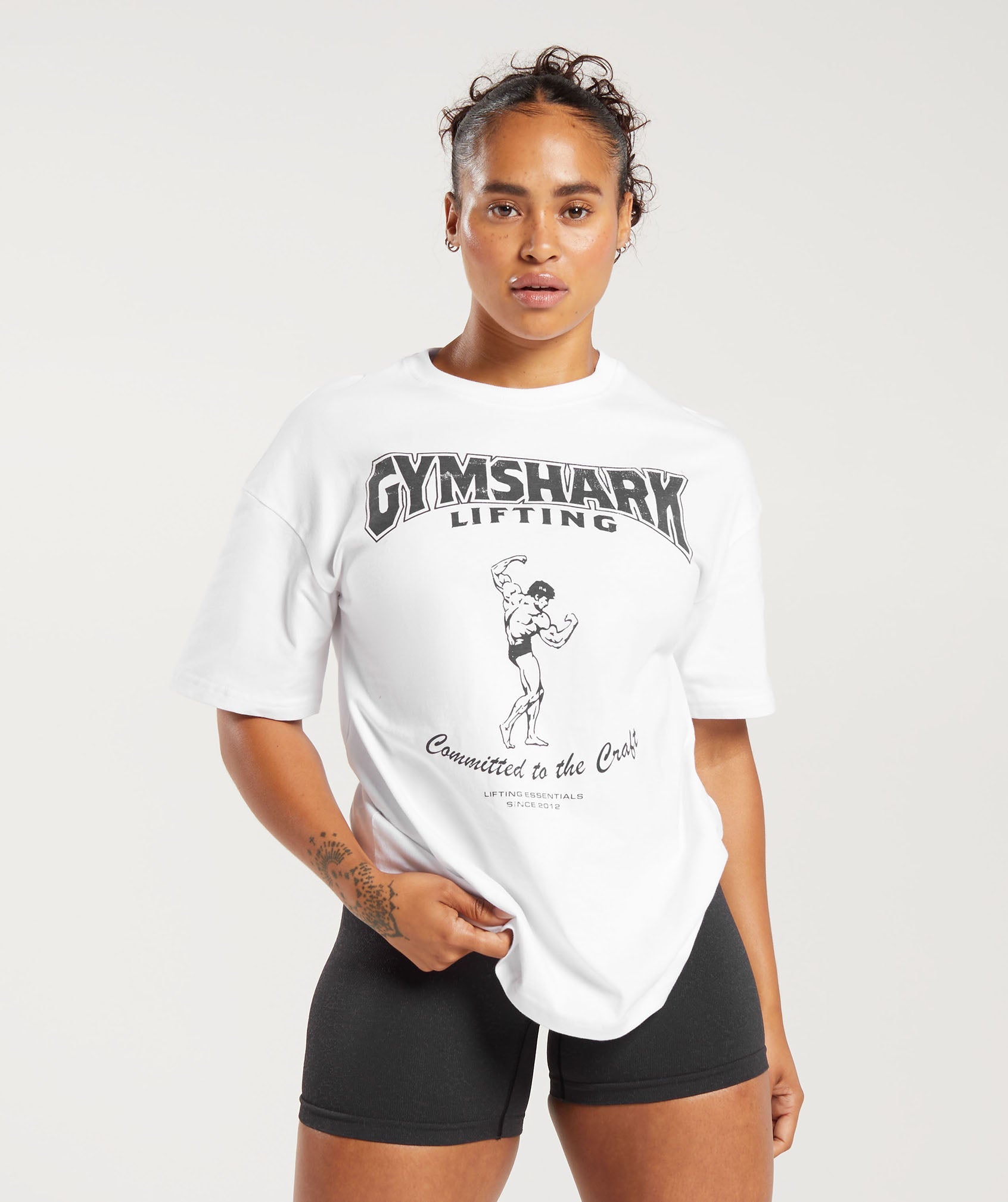 Gymshark Dead Lift T-Shirt - White – couturetor