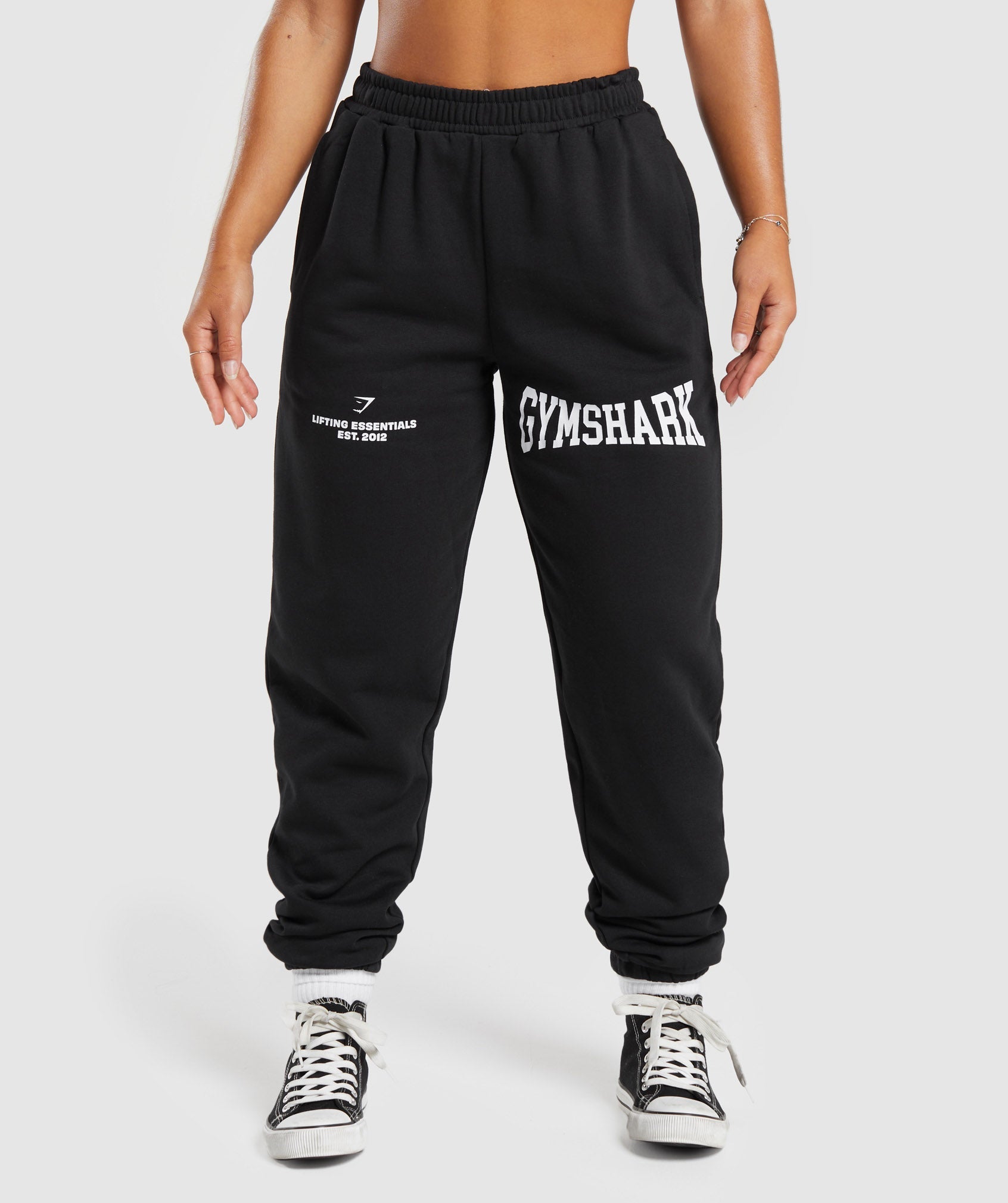 Gymshark Lifting Essentials Graphic Joggers - Black