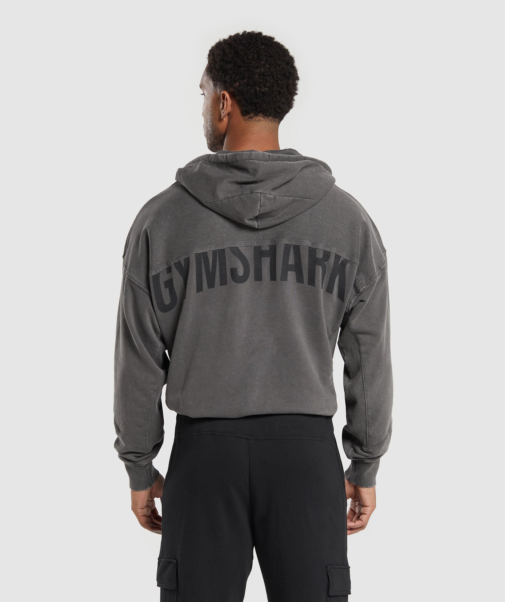 Gymshark Power Washed Hoodie - Onyx Grey