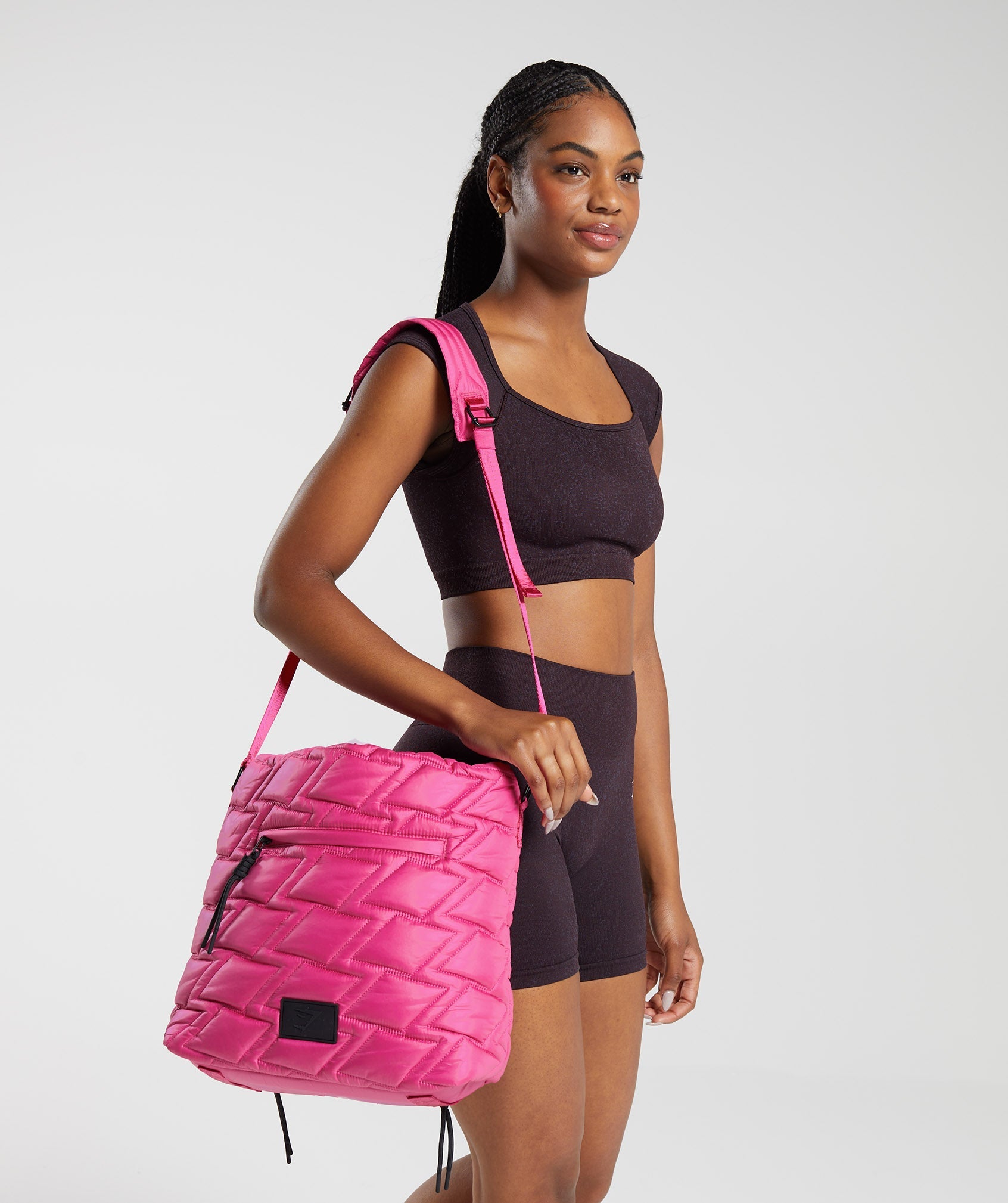 Gymshark Quilted Yoga Tote - Bold Magenta