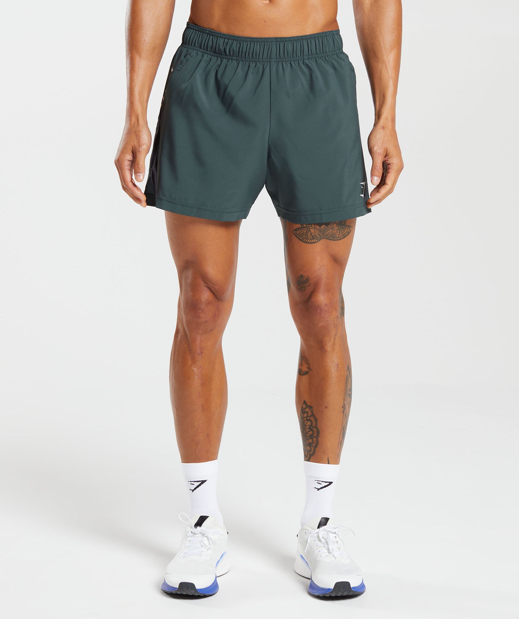 Gymshark Sport 5 Shorts - Fog Green/Black