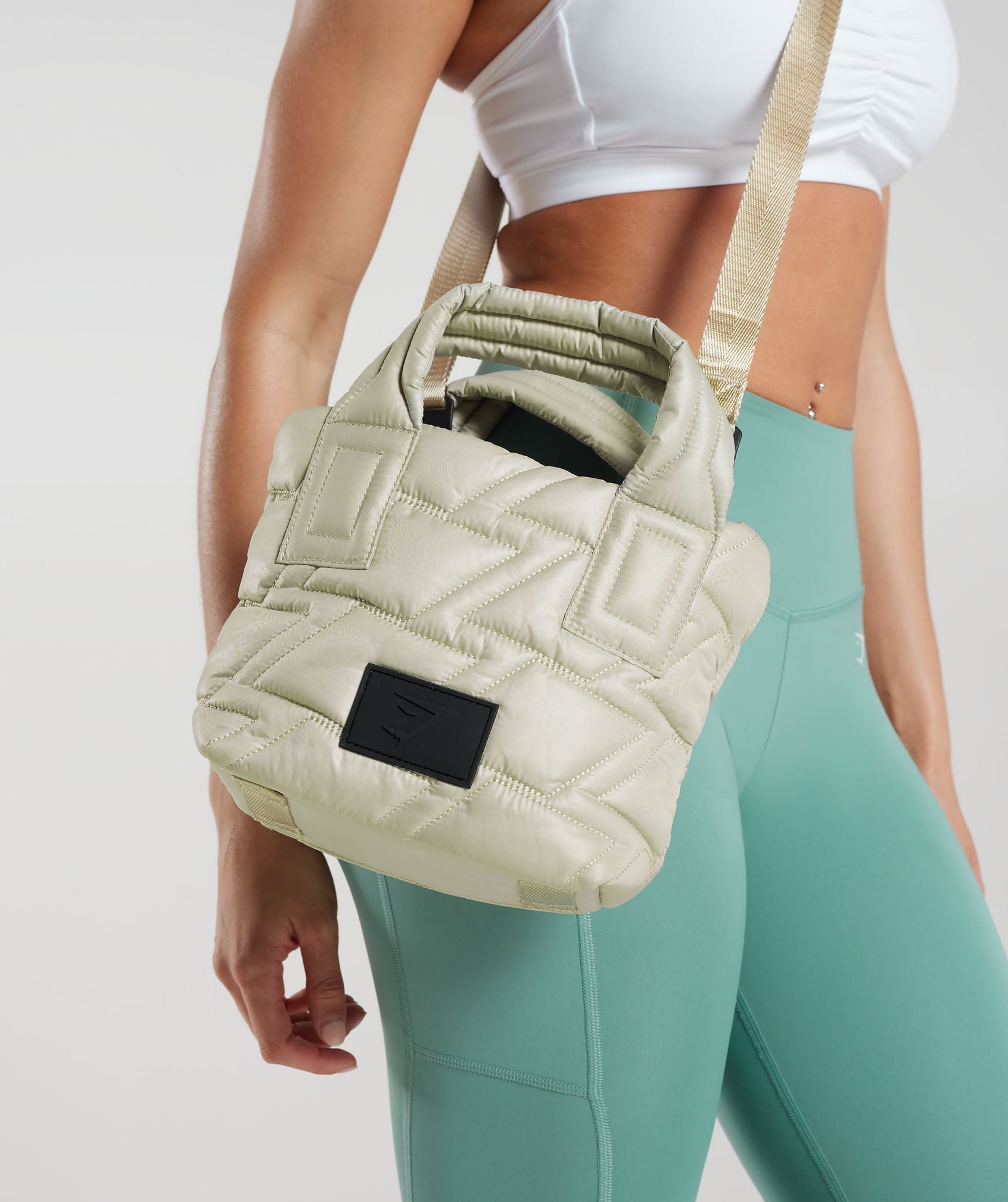 Gymshark Quilted Yoga Tote - Sandy Brown