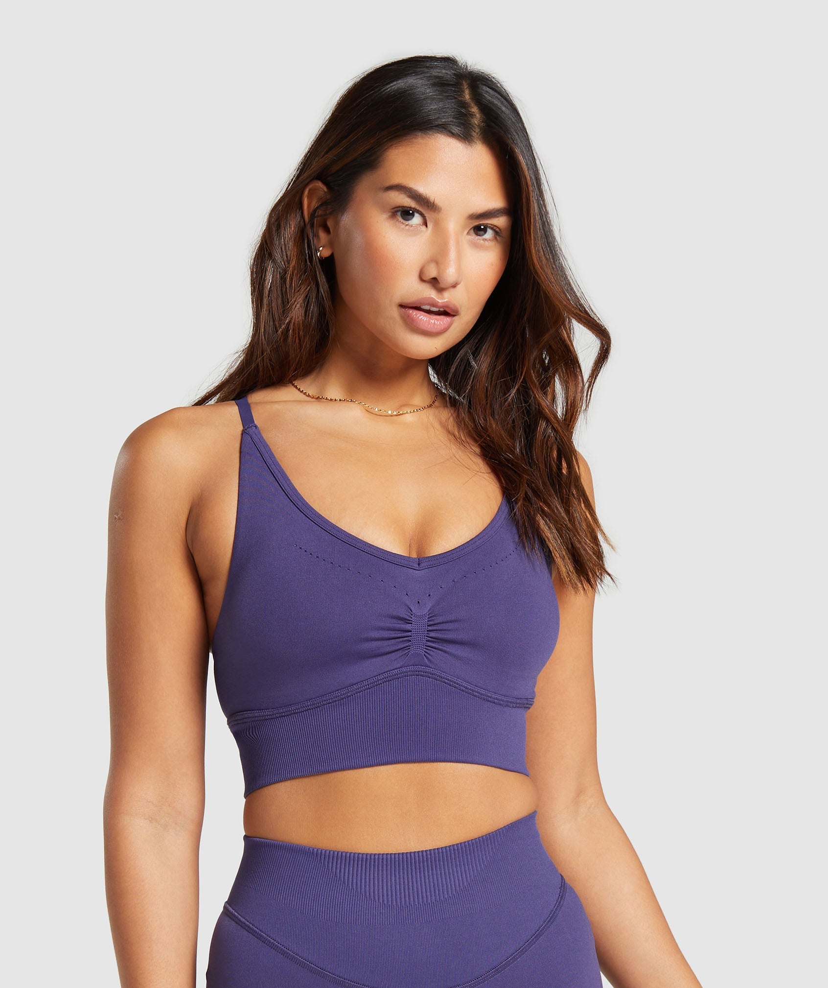 Gymshark Sweat Seamless Cross Back Sports Bra - Galaxy Purple