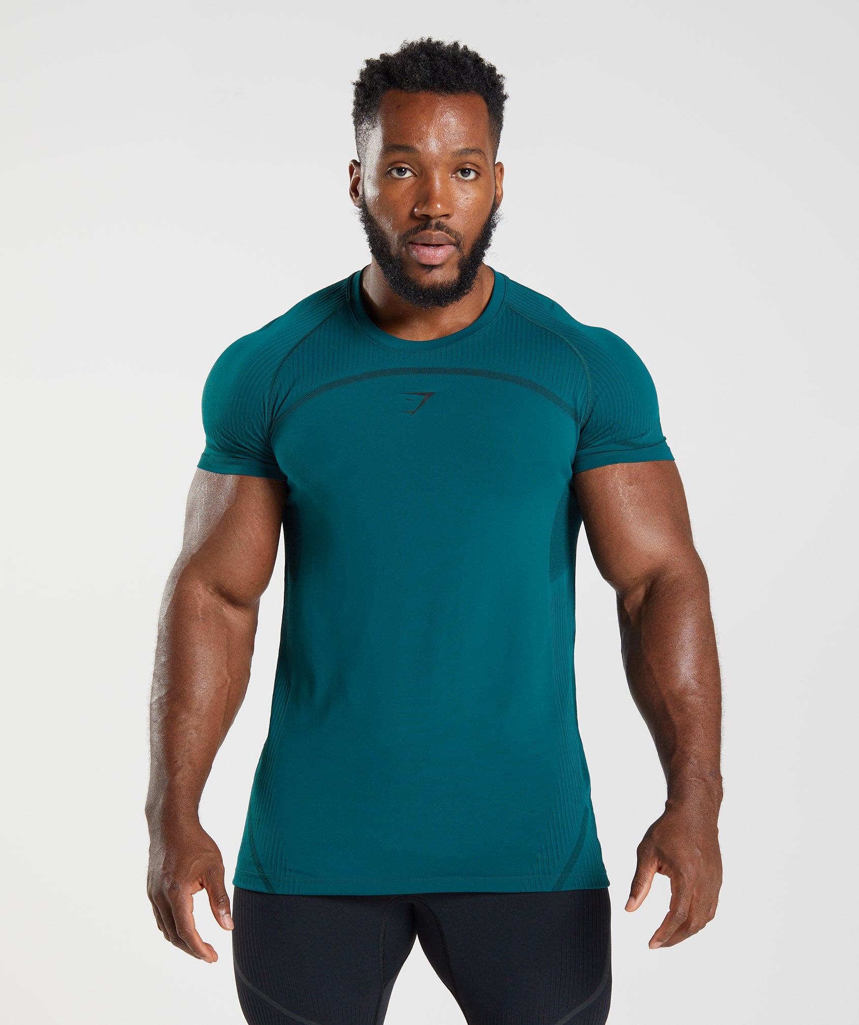 Gymshark 315 Seamless T-Shirt - Core Olive/Deep Olive Green