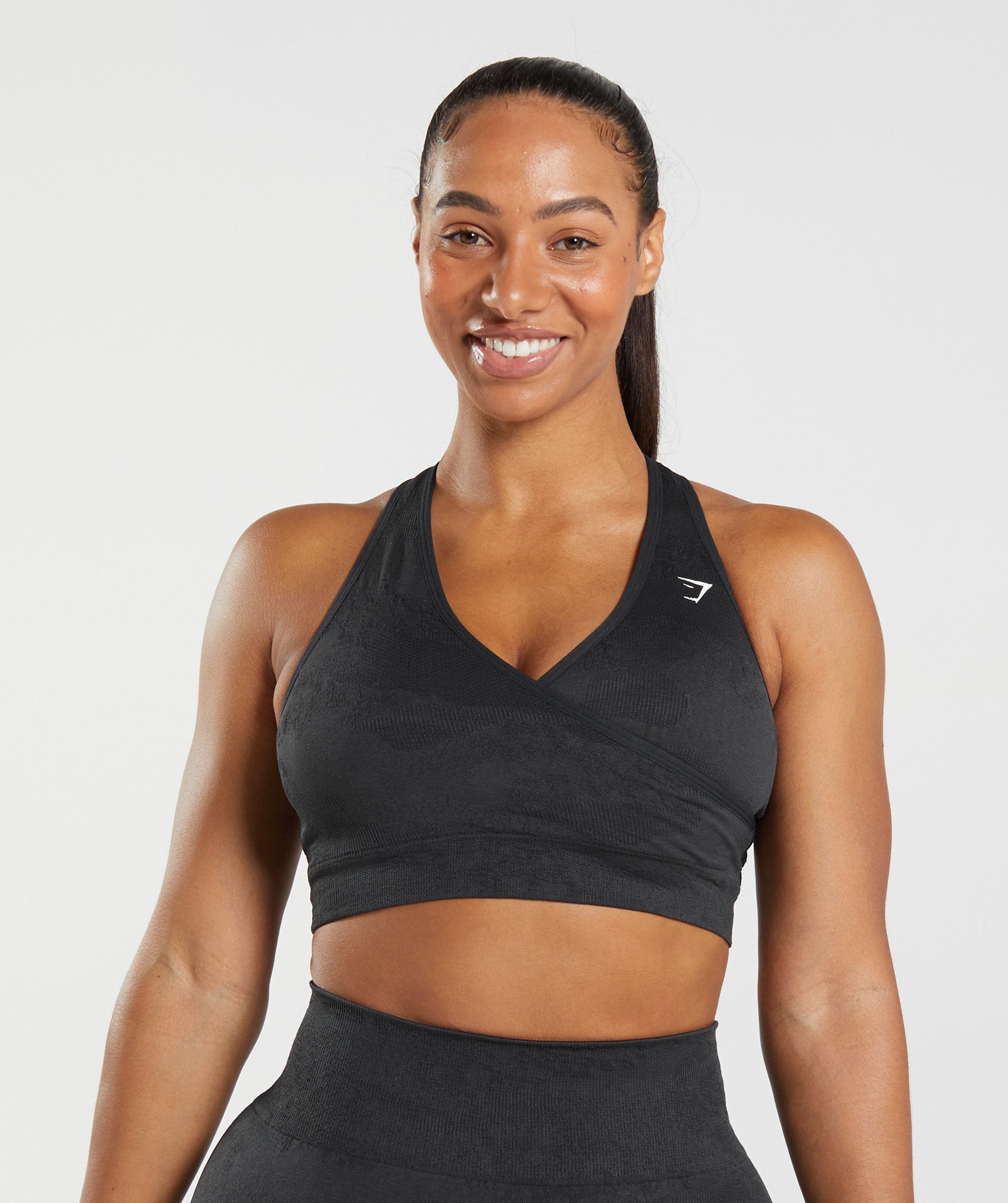 Gymshark Adapt Fleck Seamless Sports Bra - Evening Blue