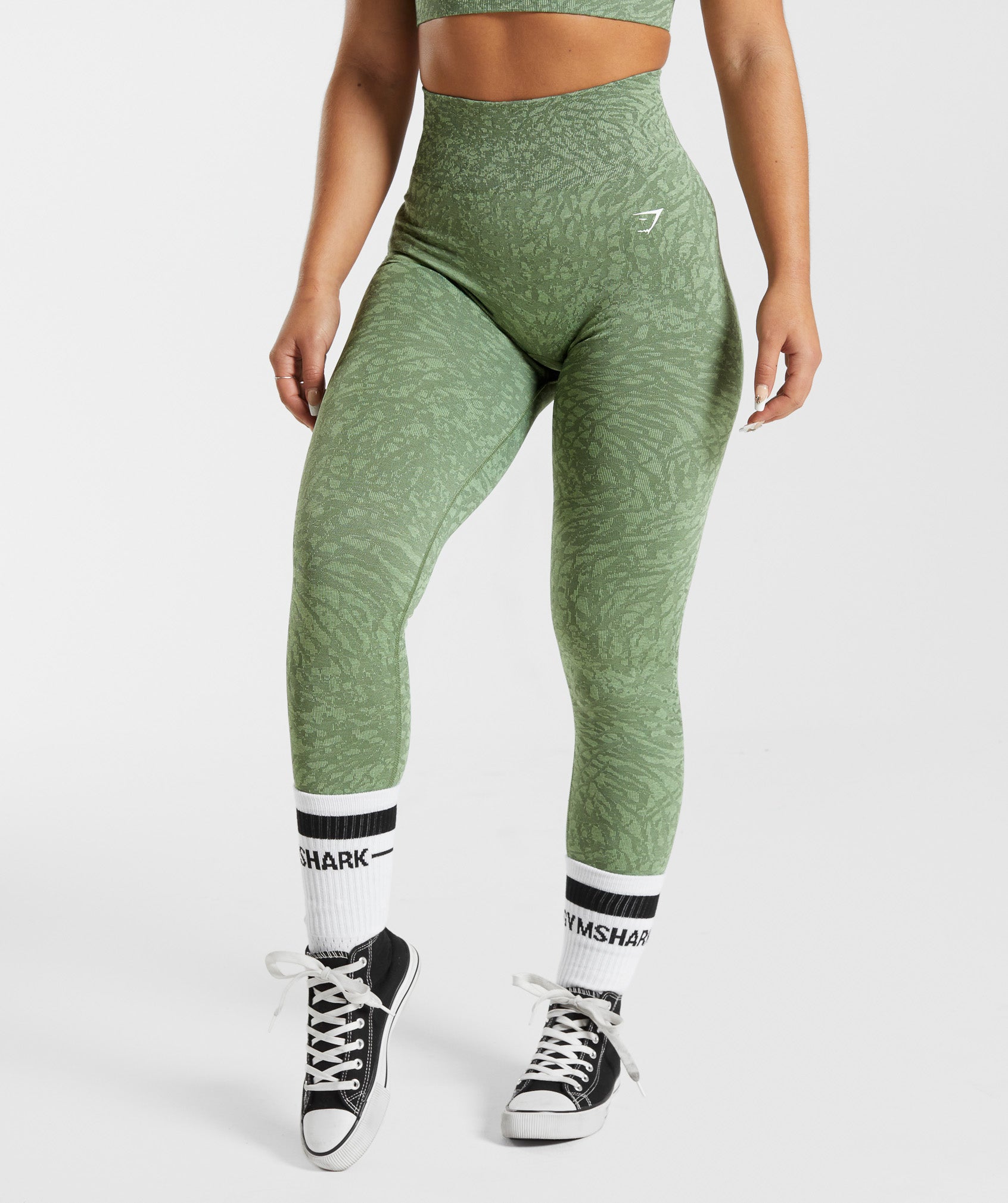 Gymshark Adapt Animal Seamless Leggings - Wild, Iguana Green