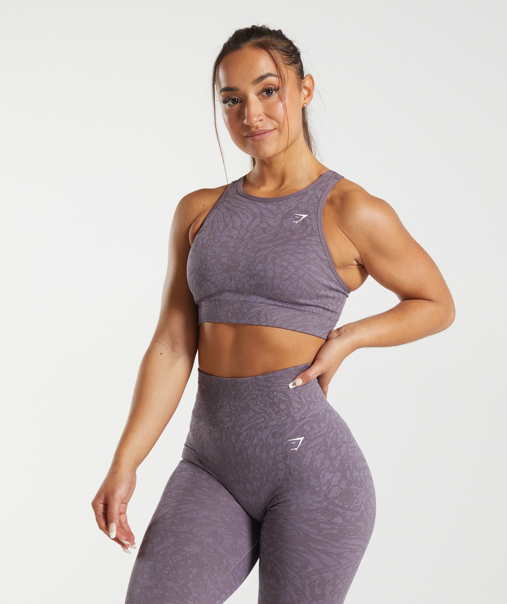 Gymshark Adapt Animal Seamless Sports Bra - Wild, Black