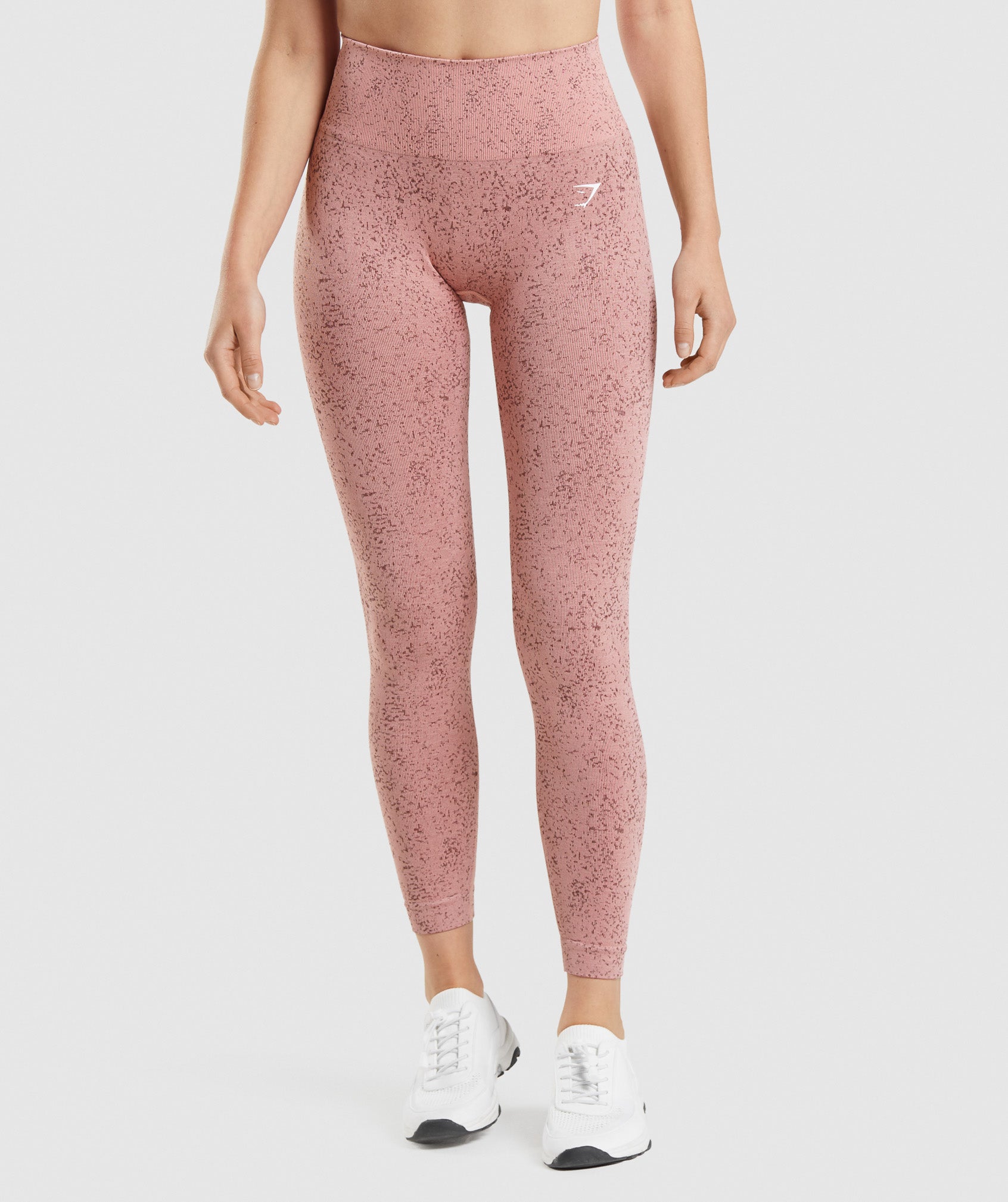 Gymshark Fit Dark Gray Pink Logo Band Seamless Legging Women's Size Small