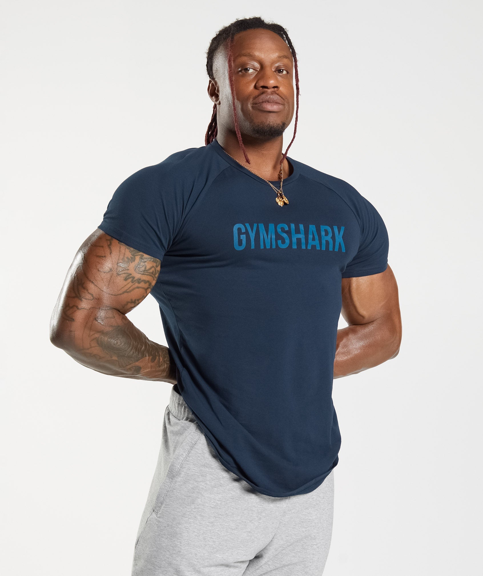 Gymshark Loja - Camiseta Gymshark Homem Apollo Azul Marinho - Roupa Gymshark  Portugal