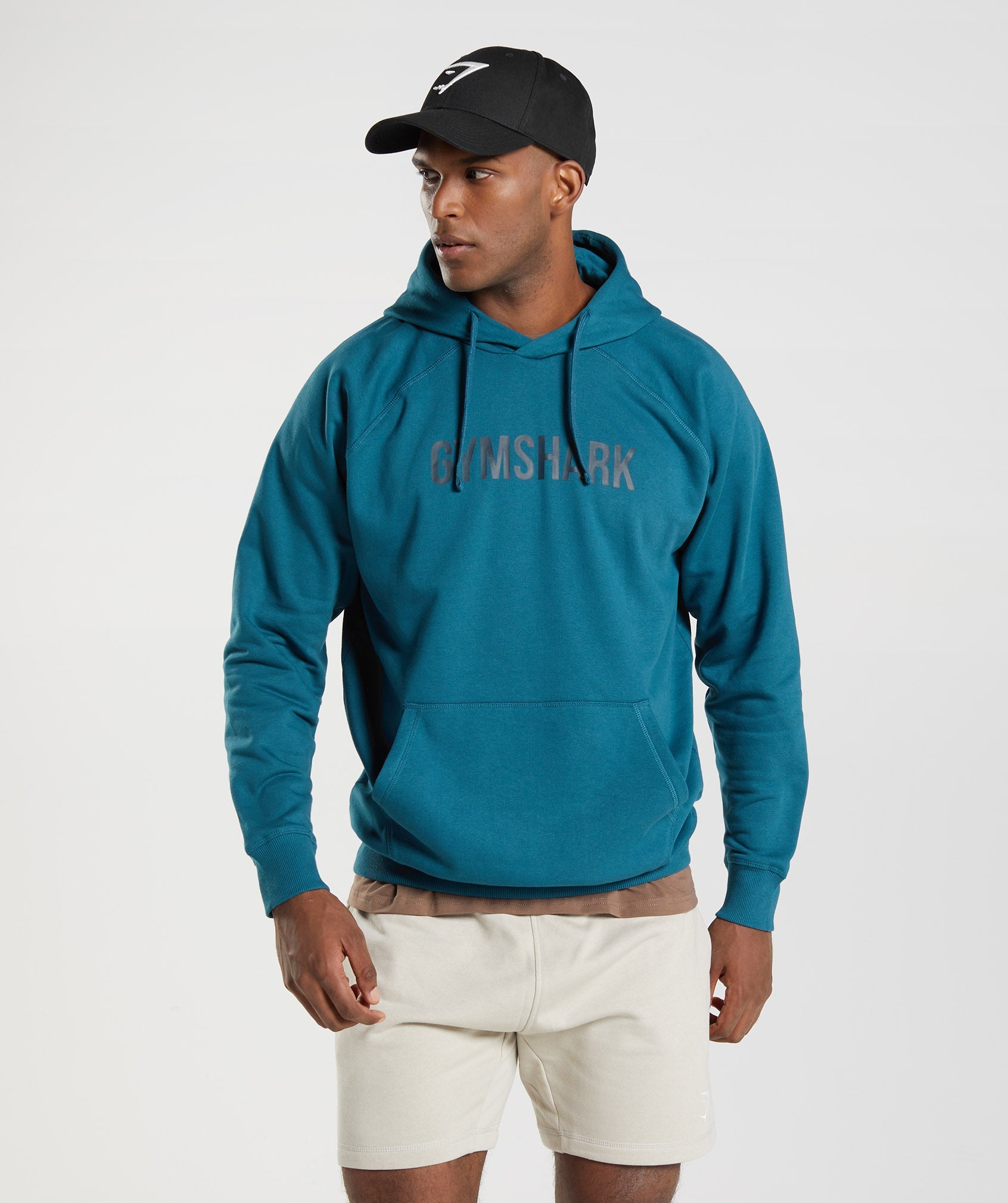 Gymshark Crest Hoodie - Atlantic Blue