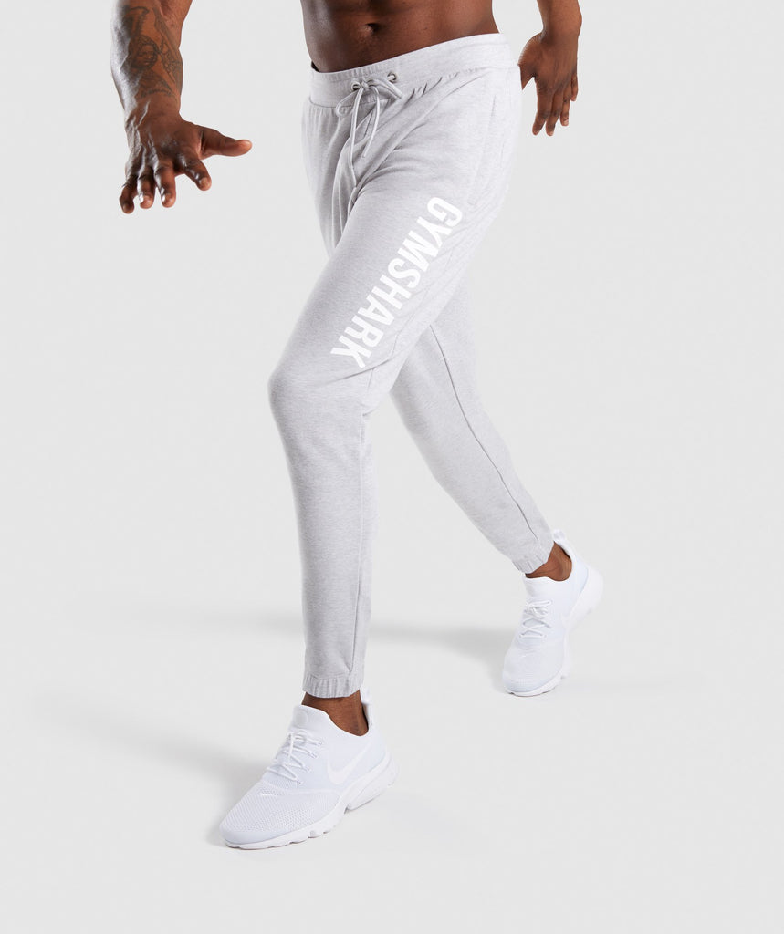 Gymshark, Pants, Gymshark Crest Joggers Light Grey Marl