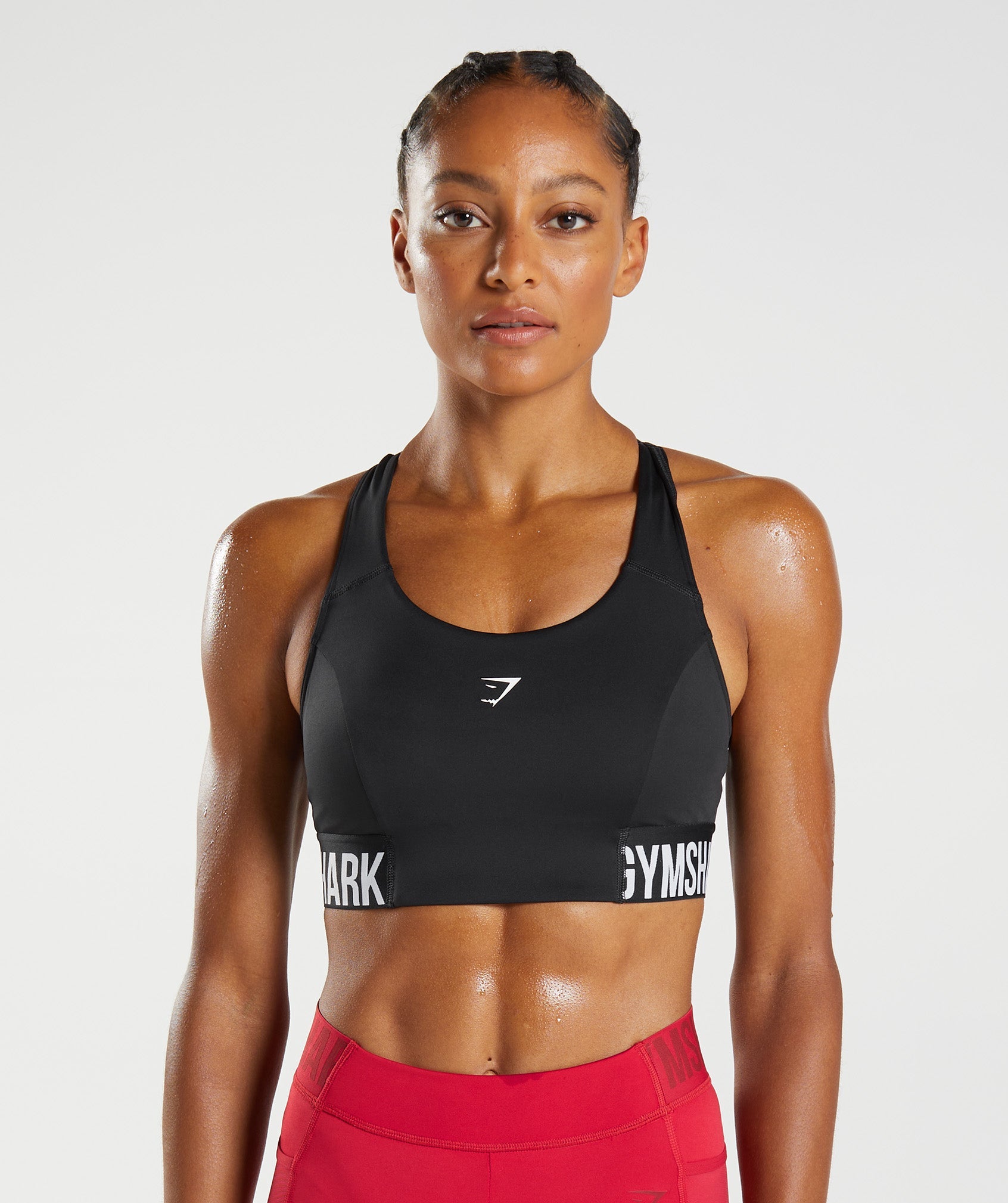 Women's Sports Bra - Breathable Nylon Gymshark Bandeau Top For