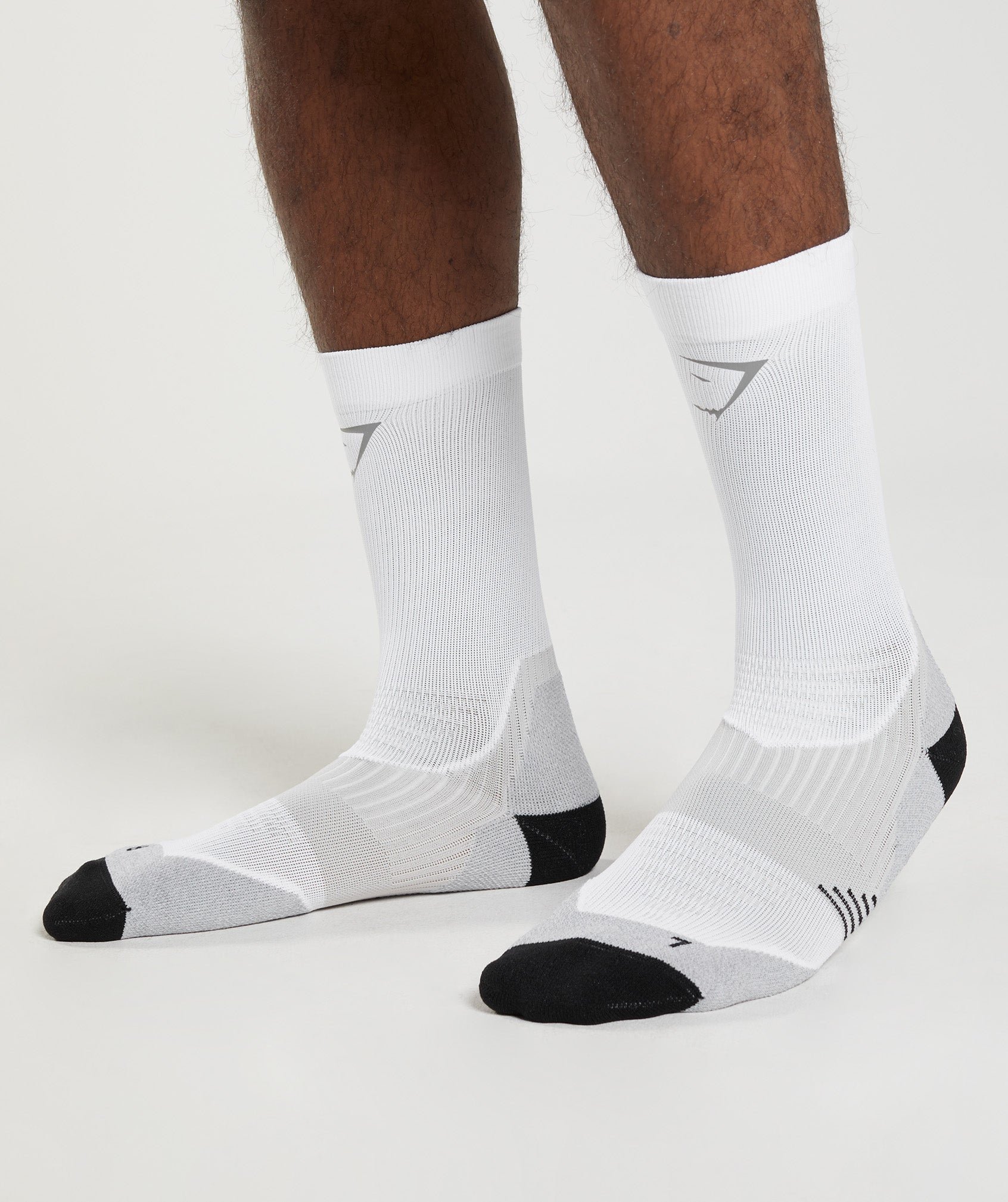 Gymshark Long Stripe Socks - White