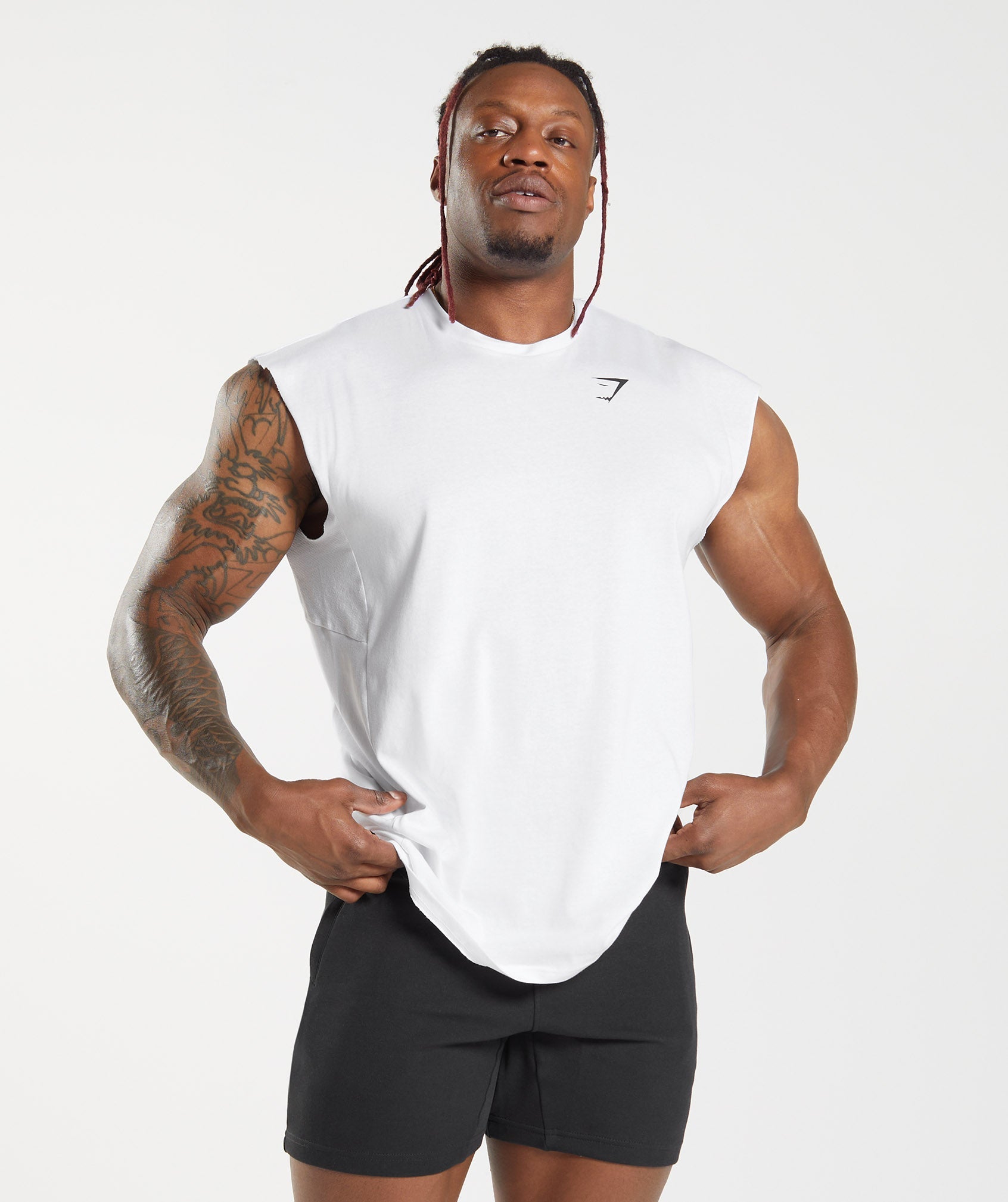 Gymshark Arrival Sleeveless T-Shirt - White