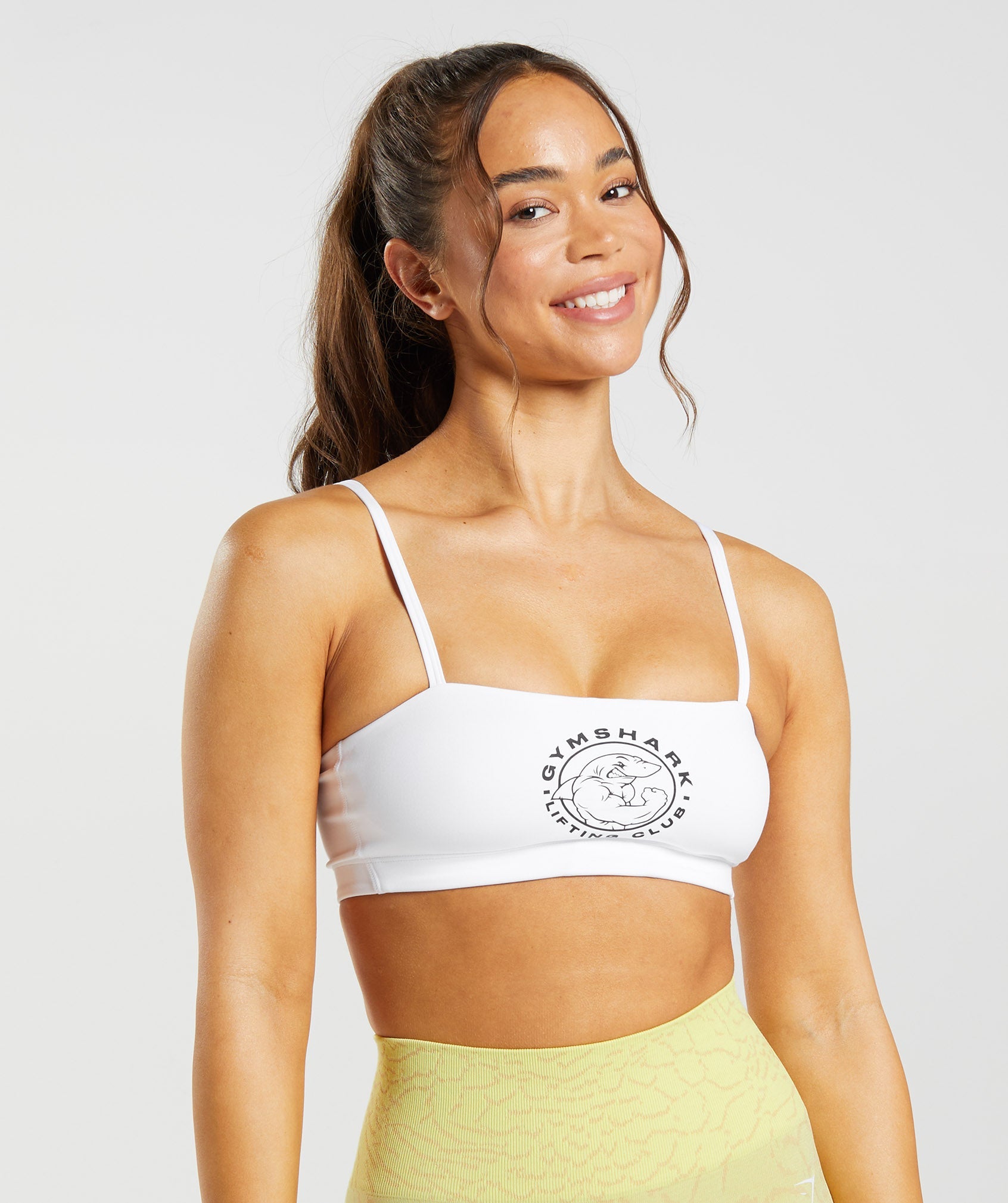 Gymshark white sports bra. Medium/high support. - Depop
