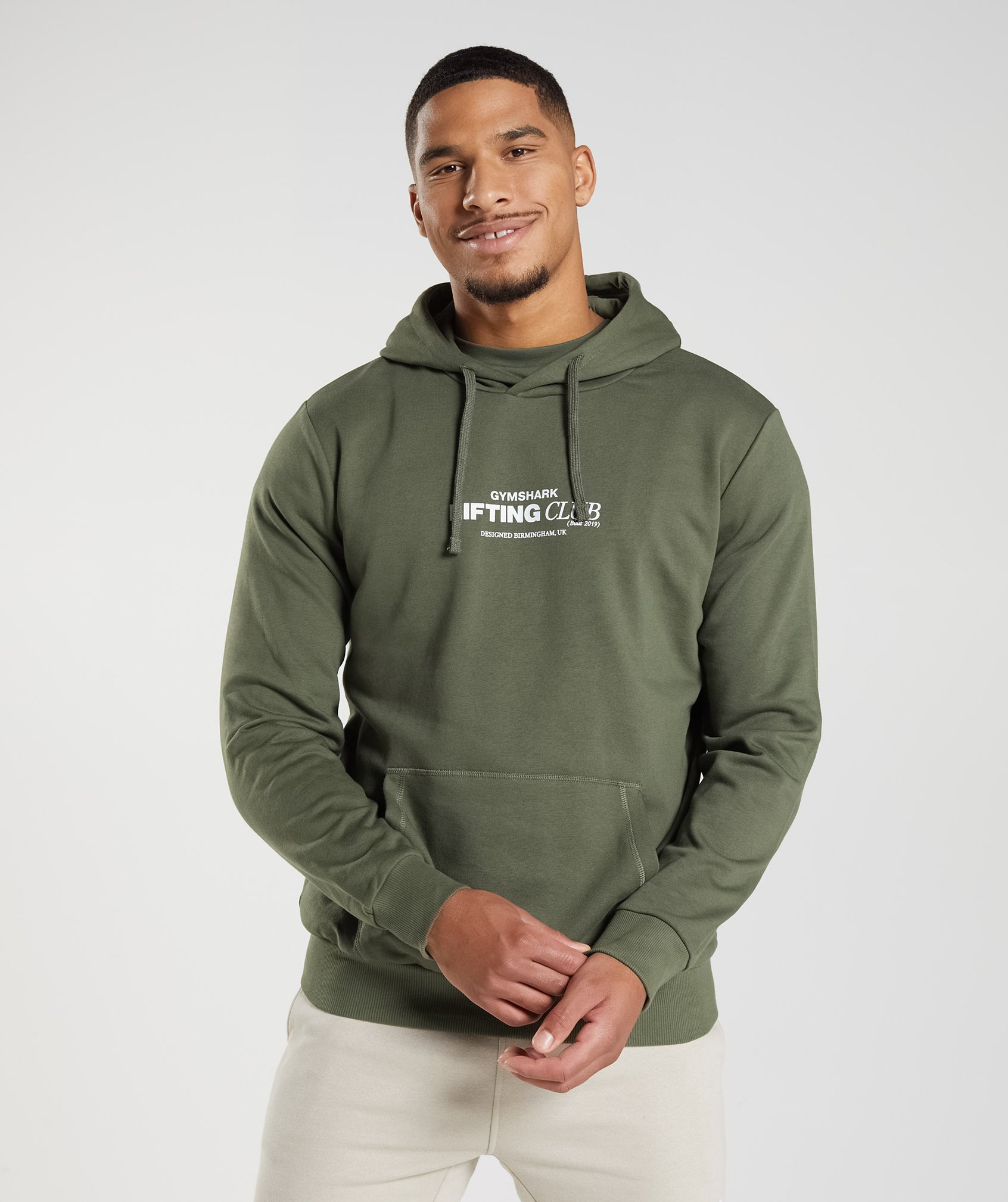 Gymshark Crest Hoodie - Core Olive