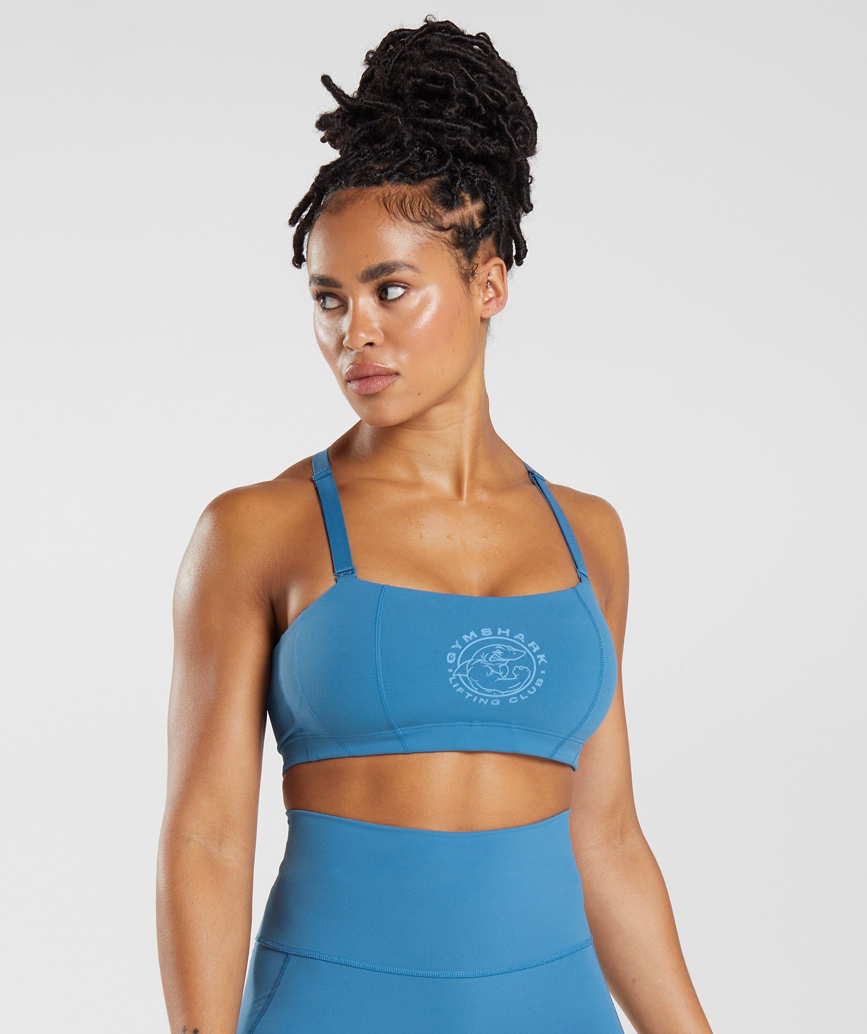 Gymshark Energy + Seamless sports bra in Blue Stone, Women's