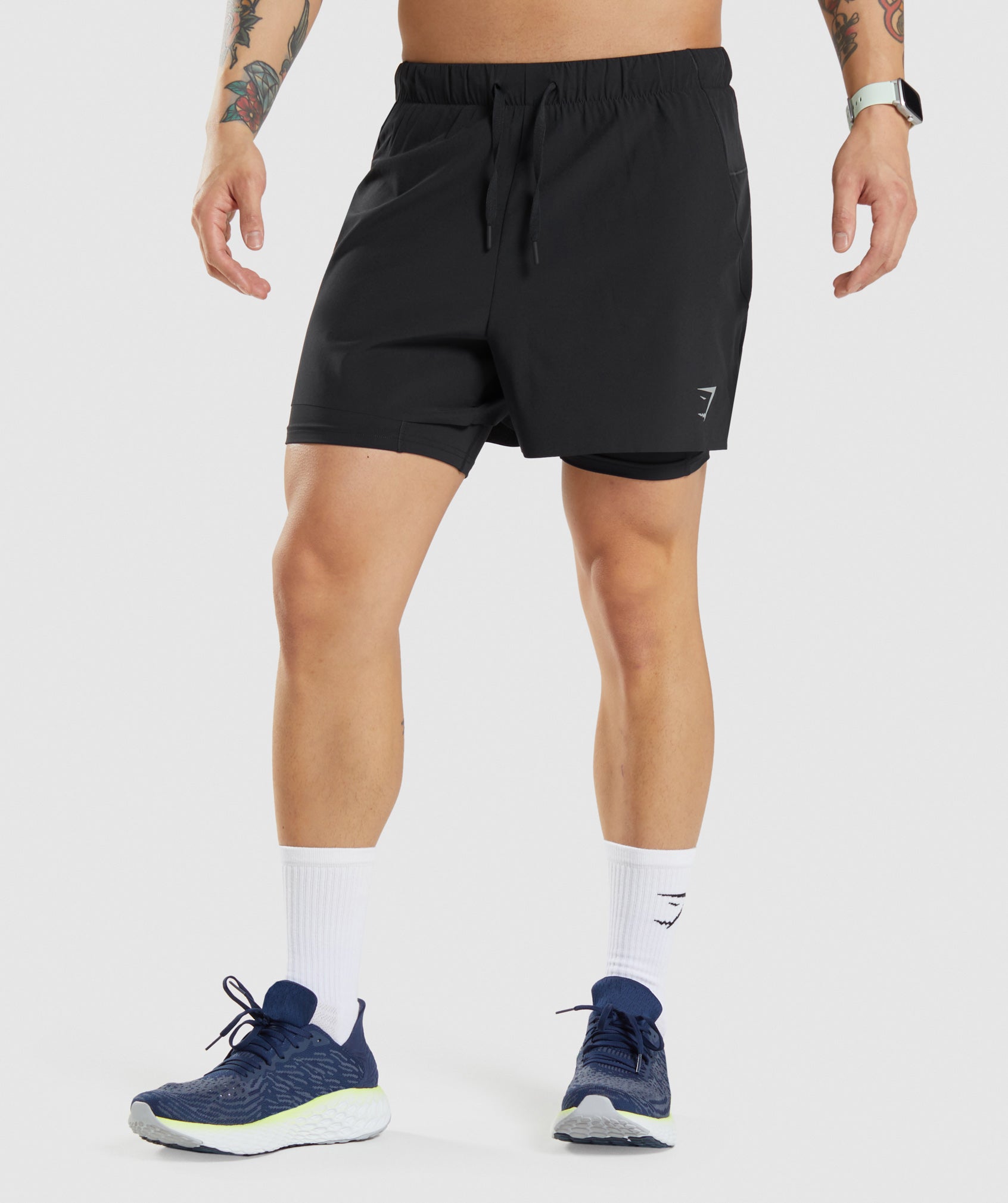 Gymshark Speed Evolve 5 2 In 1 Shorts - Black