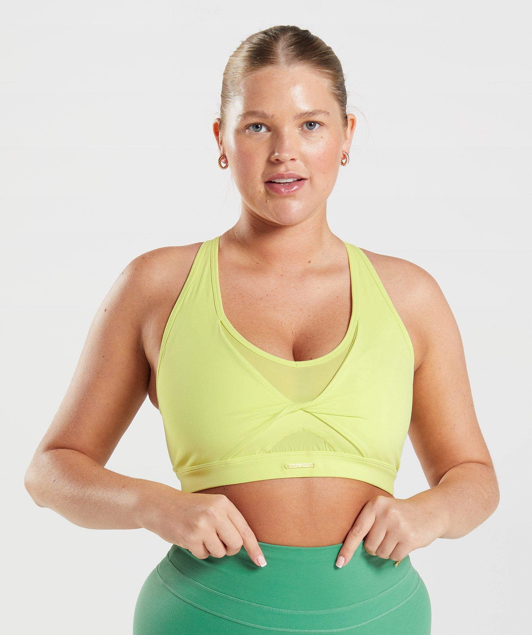 Gymshark Whitney Mesh Sports Bra - Sea Kelp Green