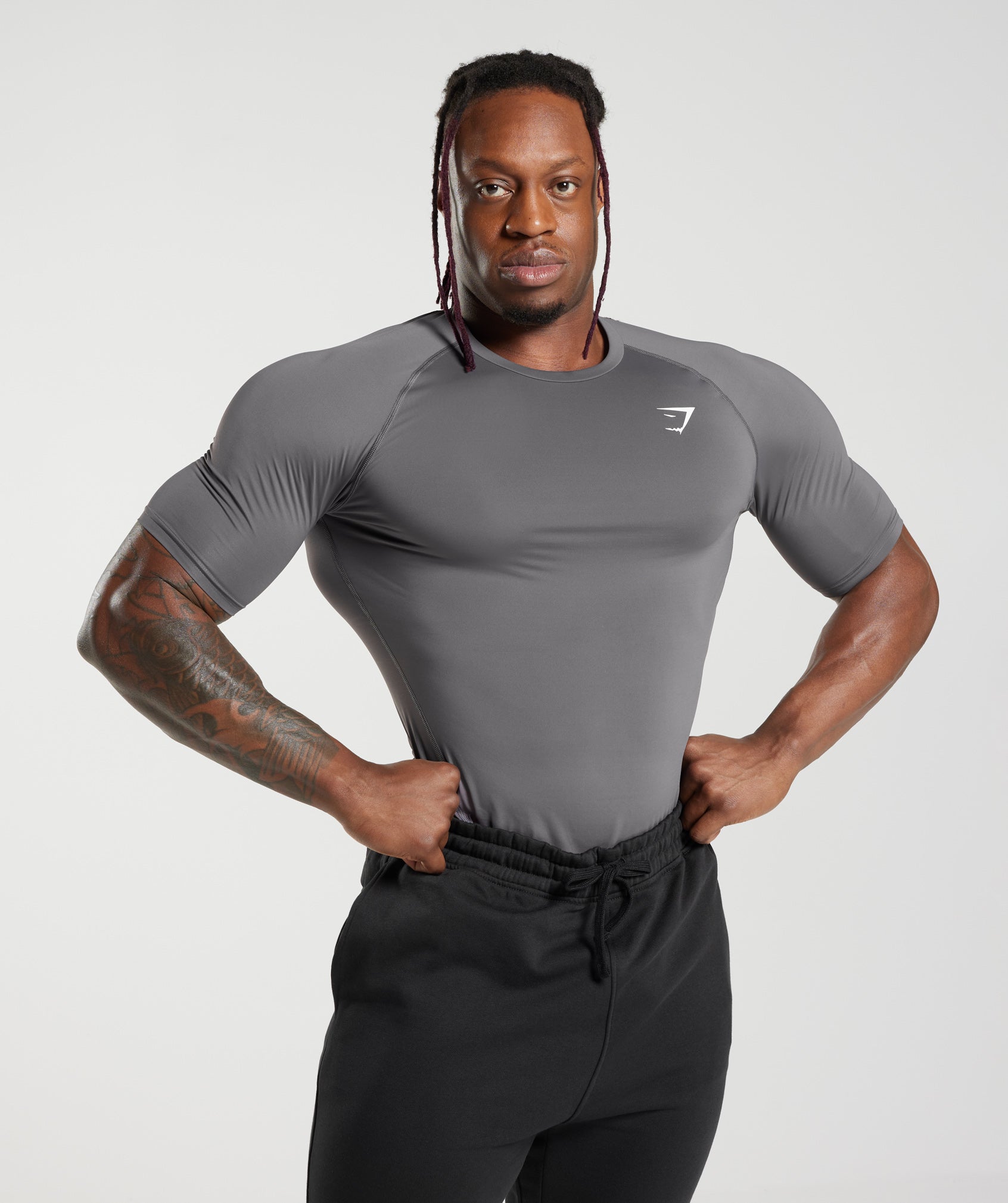 Gymshark Apex Seamless Long Sleeve T-Shirt - Black/Silhouette Grey