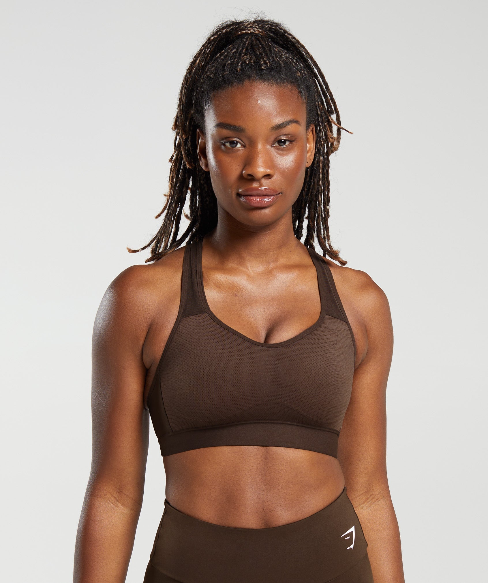 Gymshark Lightweight High Support Sports Bra - Shadow Brown