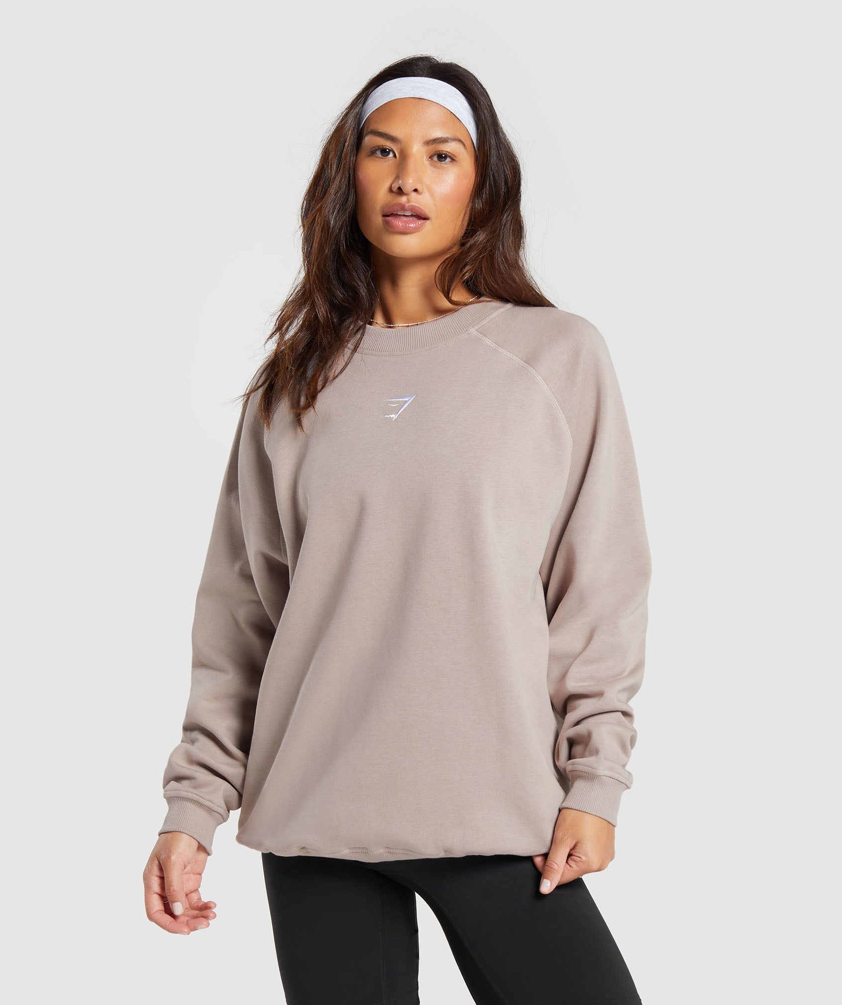 Gymshark Training Oversized Fleece Sweatshirt - Taupe Brown