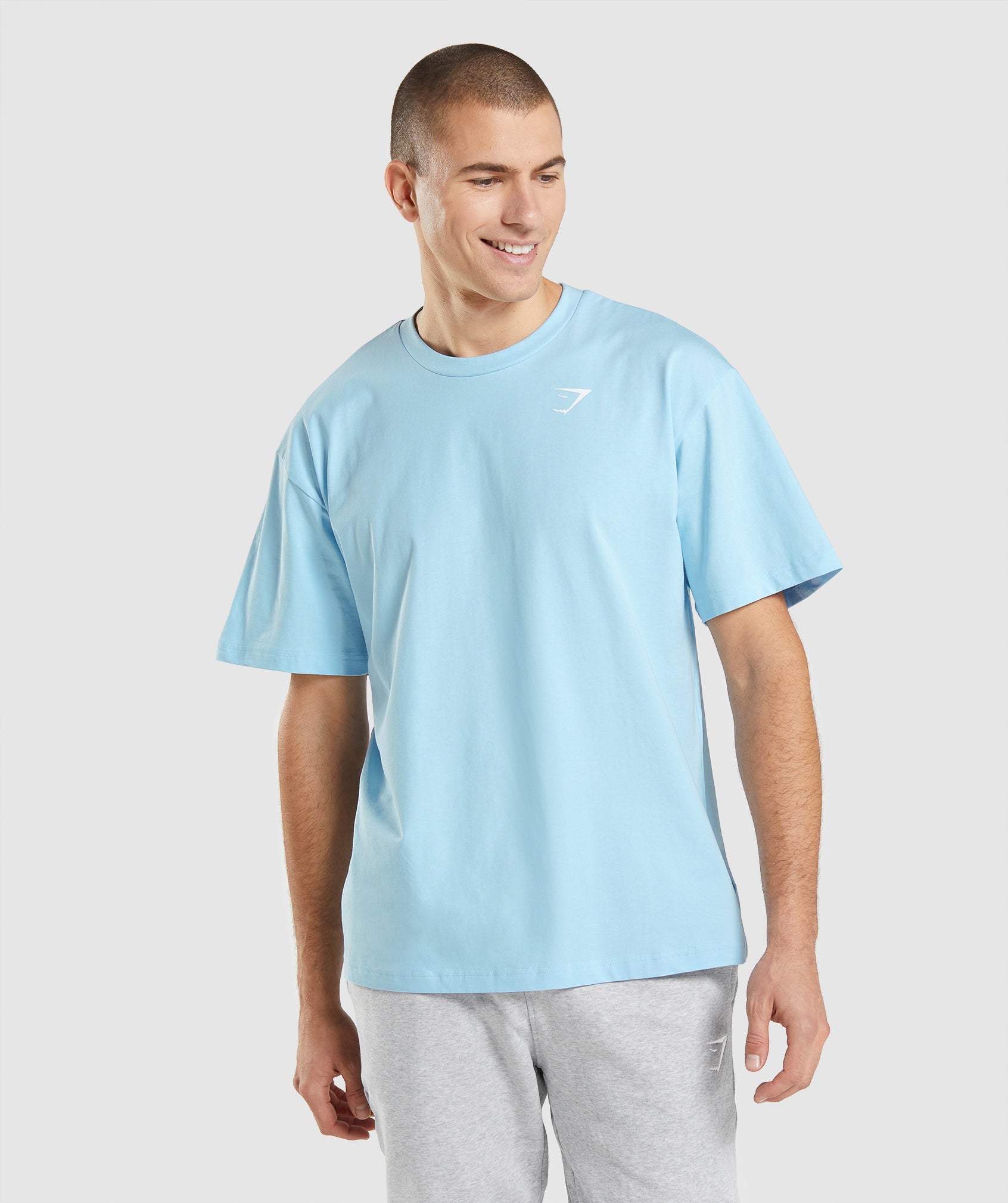 Gymshark Essential Oversized T-Shirt - Linen Blue