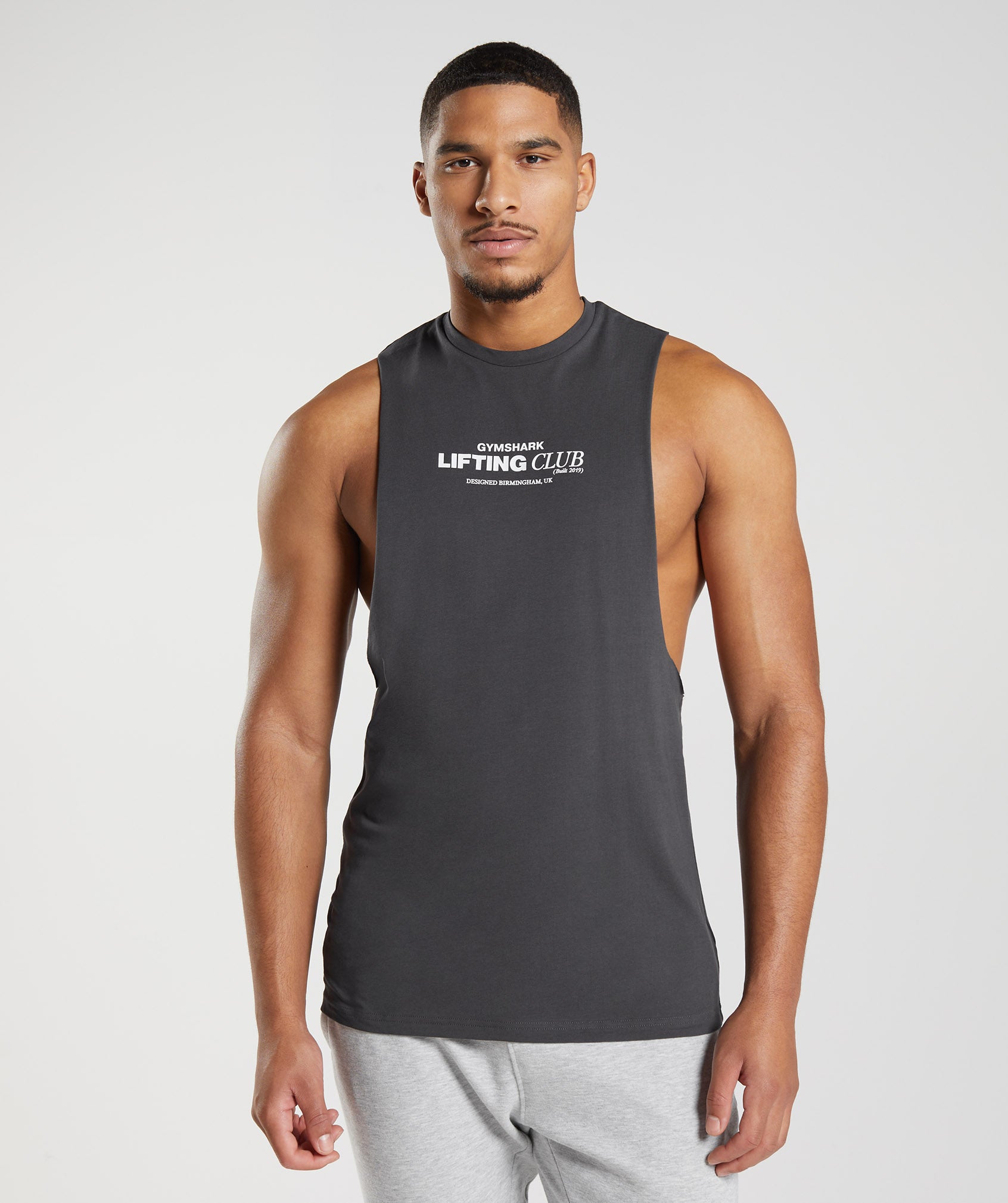 Gymshark Social Club Drop Arm Tank - Onyx Grey