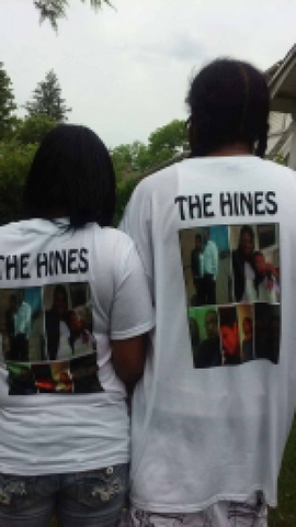 The Hines family in their custom family t-shirts by T-Shirt Kings.