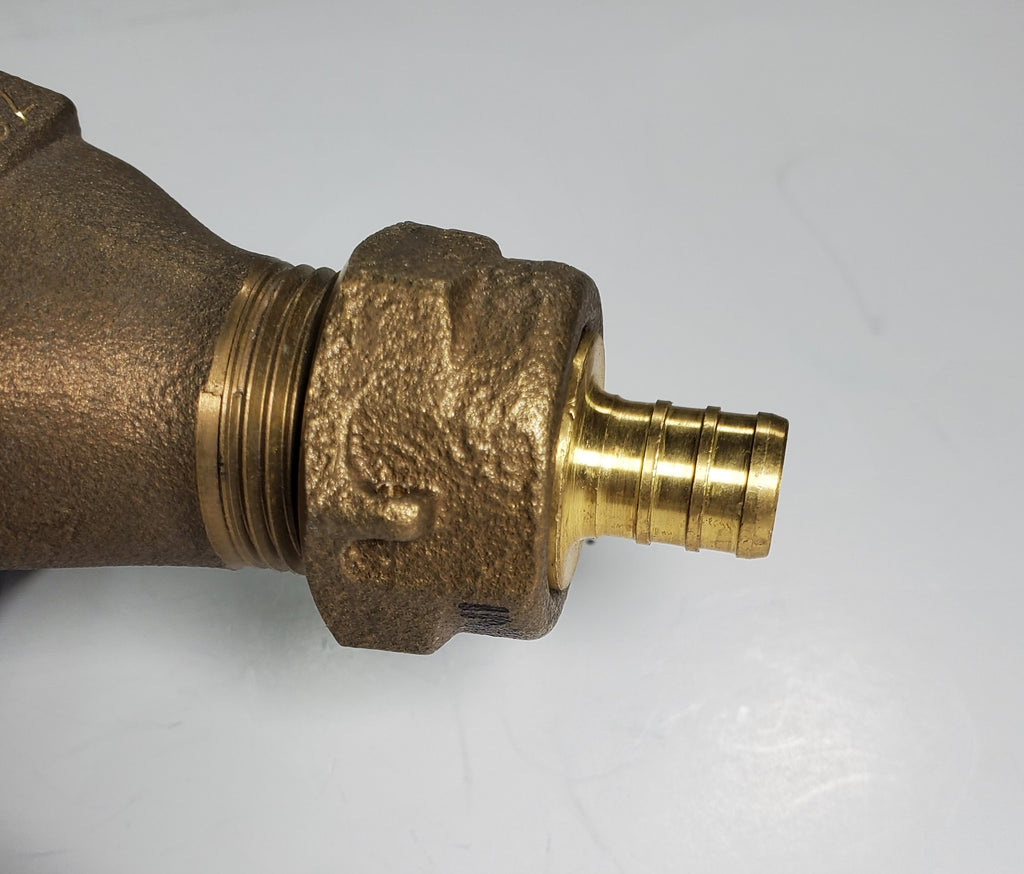 PAIR 1" ANGLE Water Meter Coupling NO-LEAD Brass 1" Swivel Cplg nut x 1" NPT 