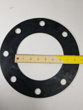 6" X 1/8" Black EPDM Rubber FULL FACE Water Meter Flange Gasket