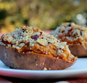 Twice Baked Sweet Potatoes from aspicyperspective.com