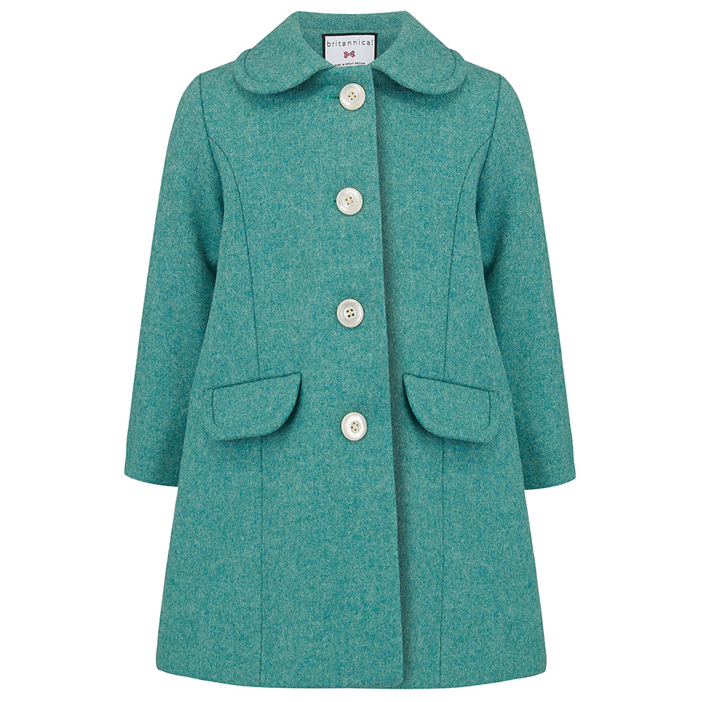 girls turquoise coat