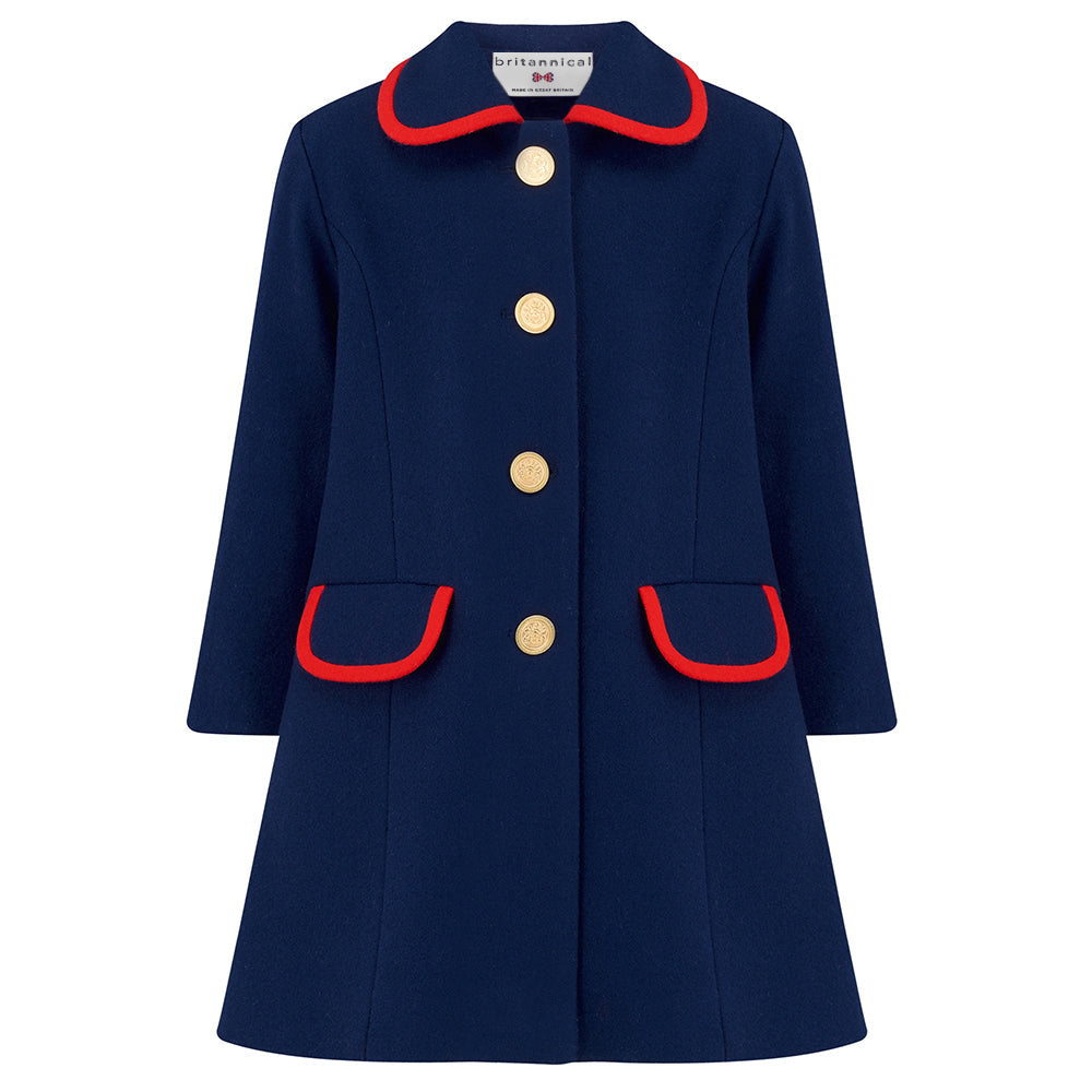 girls red wool coat