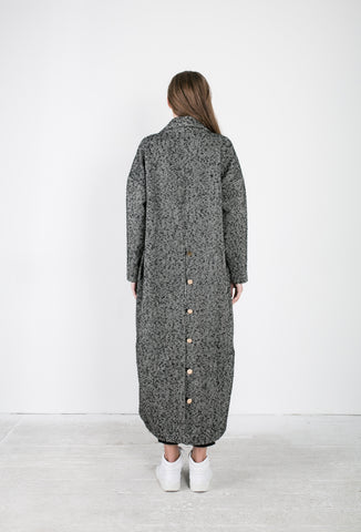 OSKAR black/white oversized woollen maxi coat
