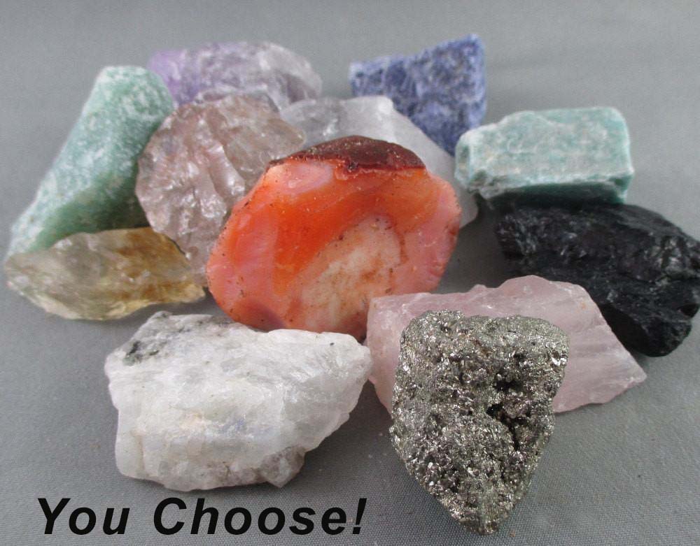 You Choose 5 Raw Healing Crystals Ye Olde Rock Shop