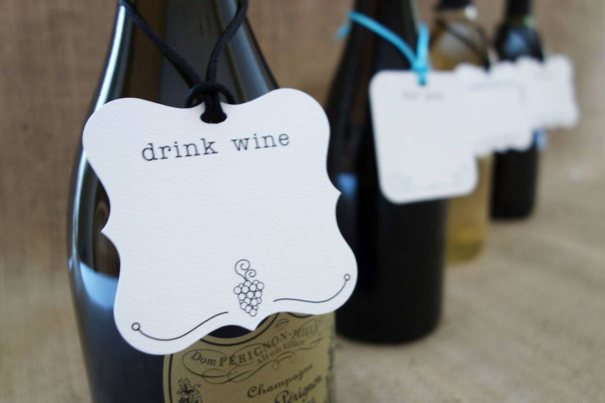 gift tags on wine bottles - the gifted tag