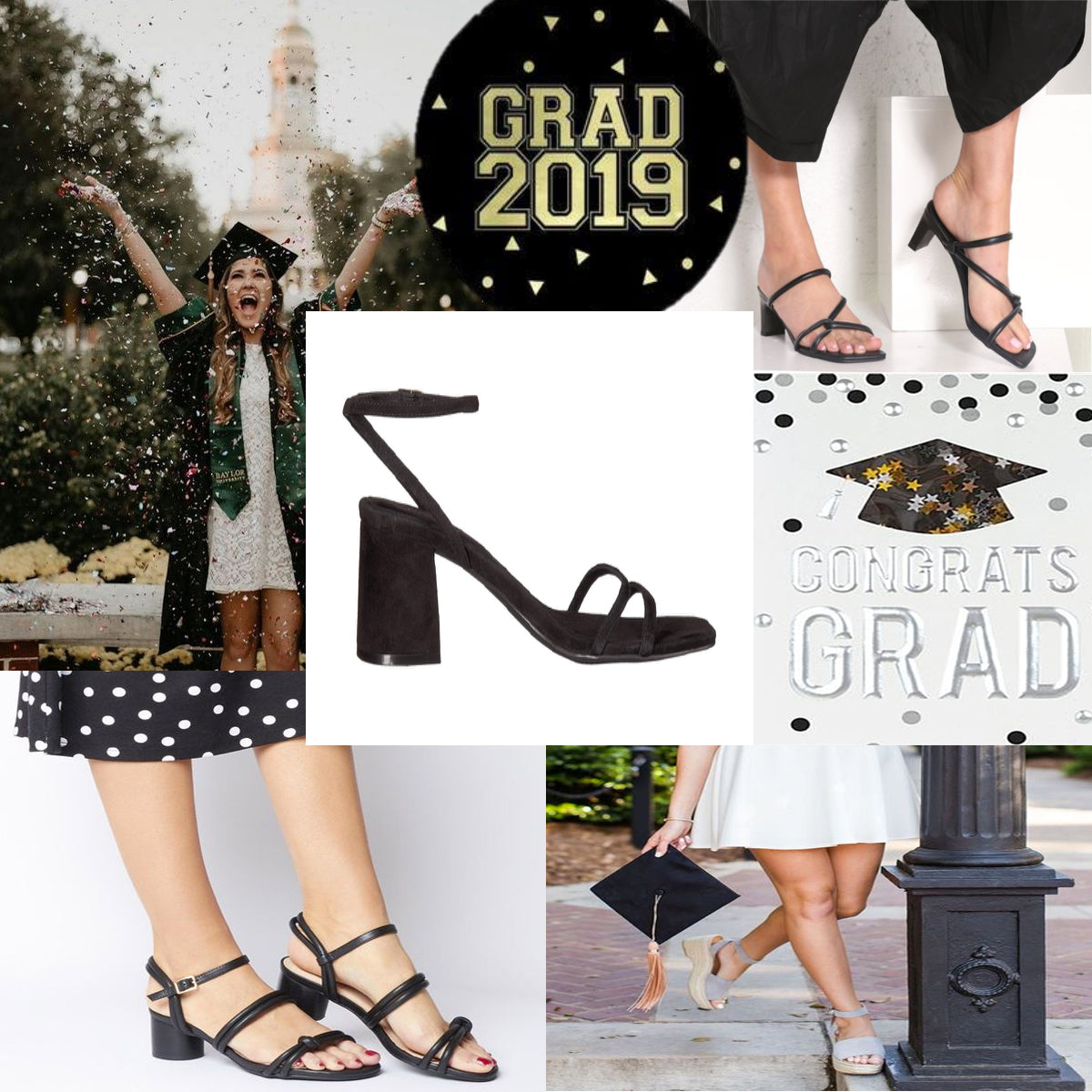 Block heeled grad shoes