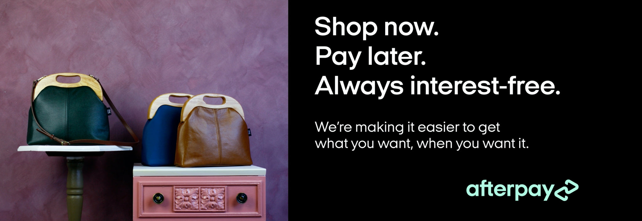 Shop Now Pay Later Afterpay Now Available on PINKOASIS - Pink Oasis