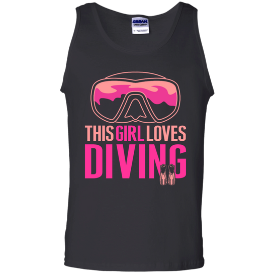 This Girl Loves Diving (Freediving Version) Tank Tops