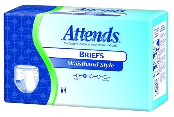 Attends Waistband Style Brief BRW102088 White (280946PK) 22/PK