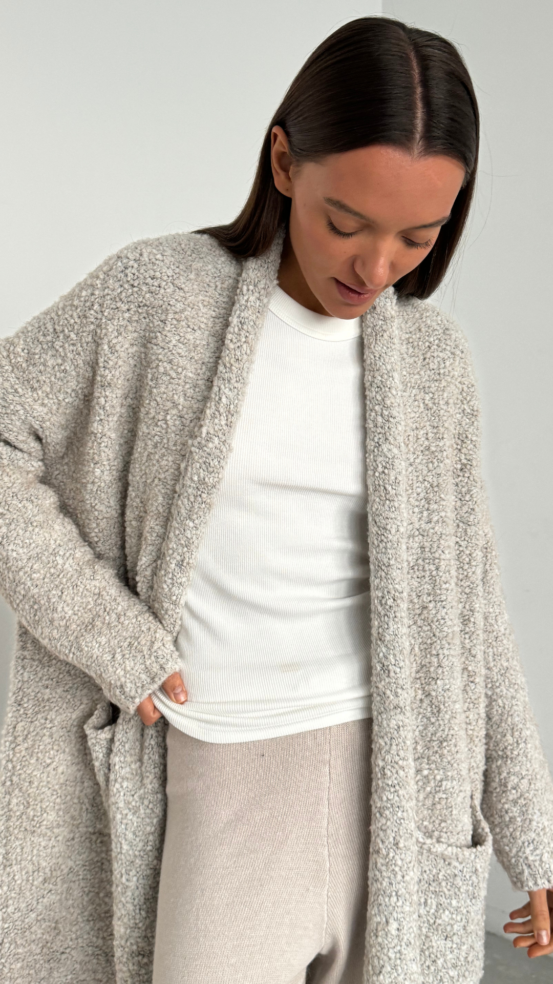 LYRA CARDIGAN - BEIGE MELANGE